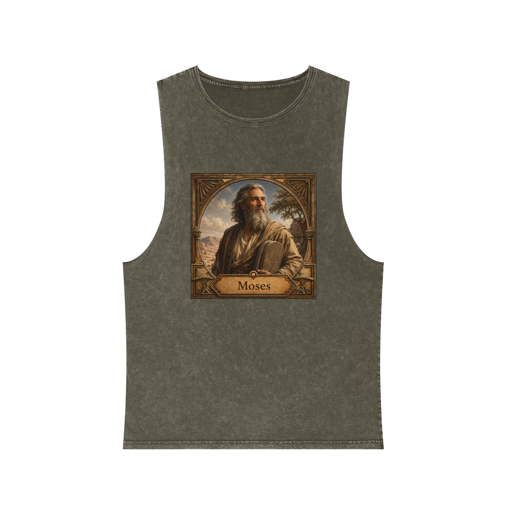 Moses Unisex Stonewash Tank Top - Image 5