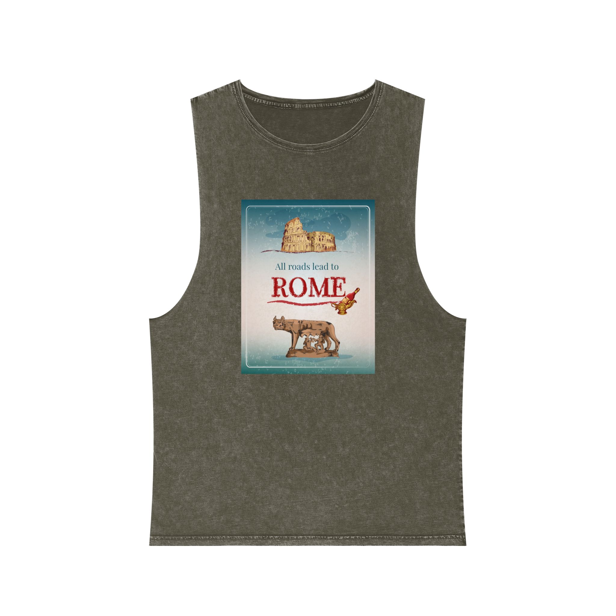 Historical Design E34B4F Unisex Stonewash Tank Top - Image 5