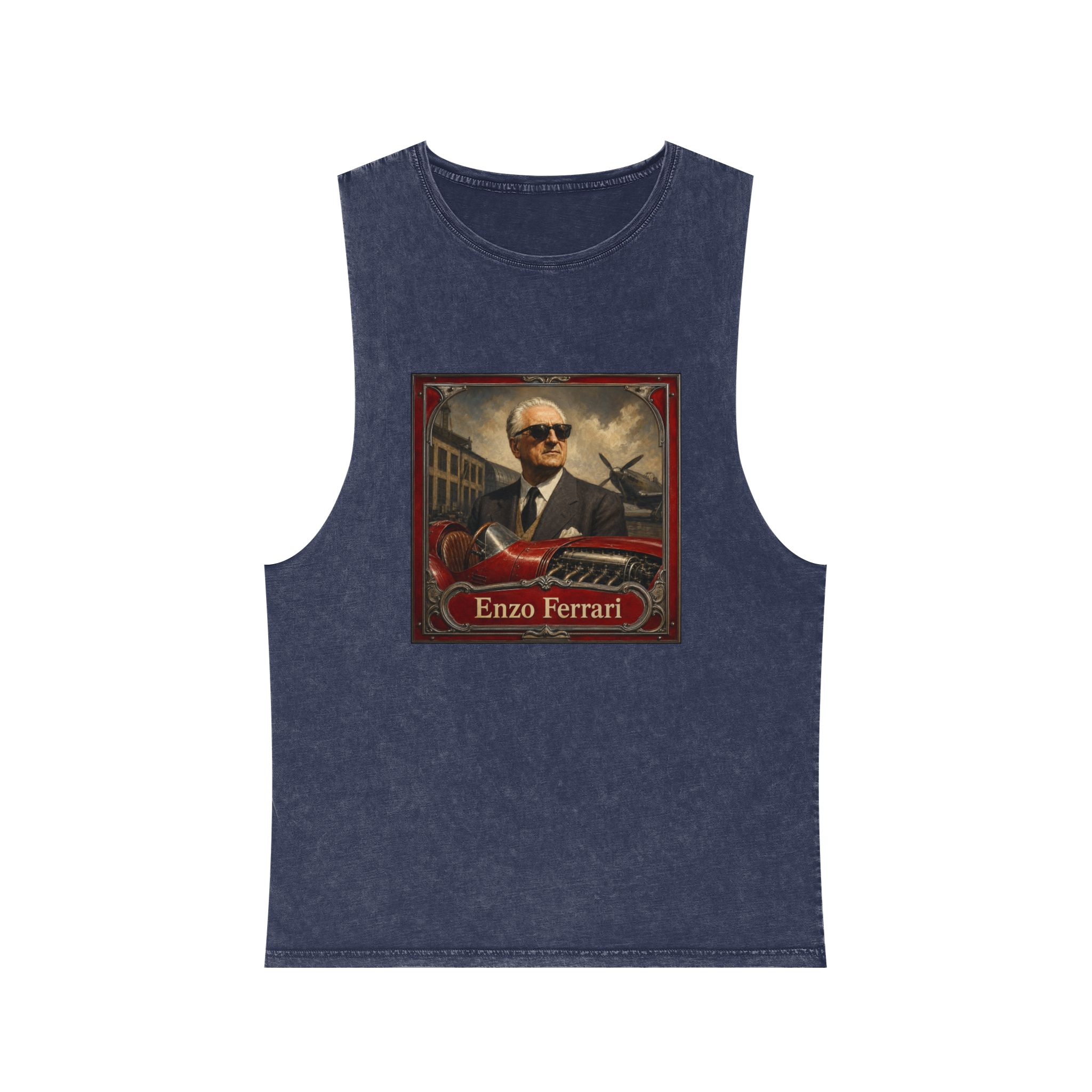 Enzo Ferrari Unisex Stonewash Tank Top - Image 13