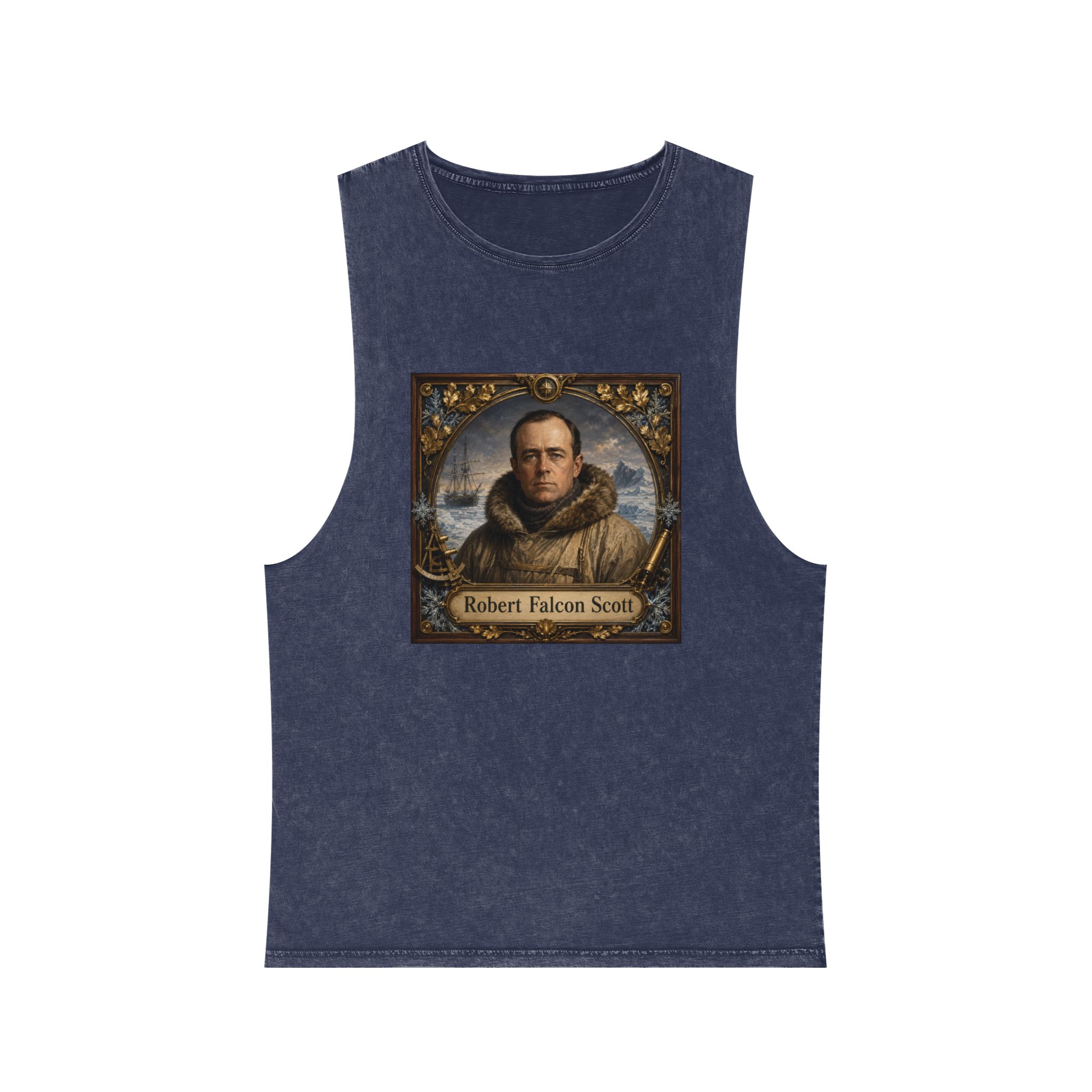Robert Falcon Scott Unisex Stonewash Tank Top - Image 13