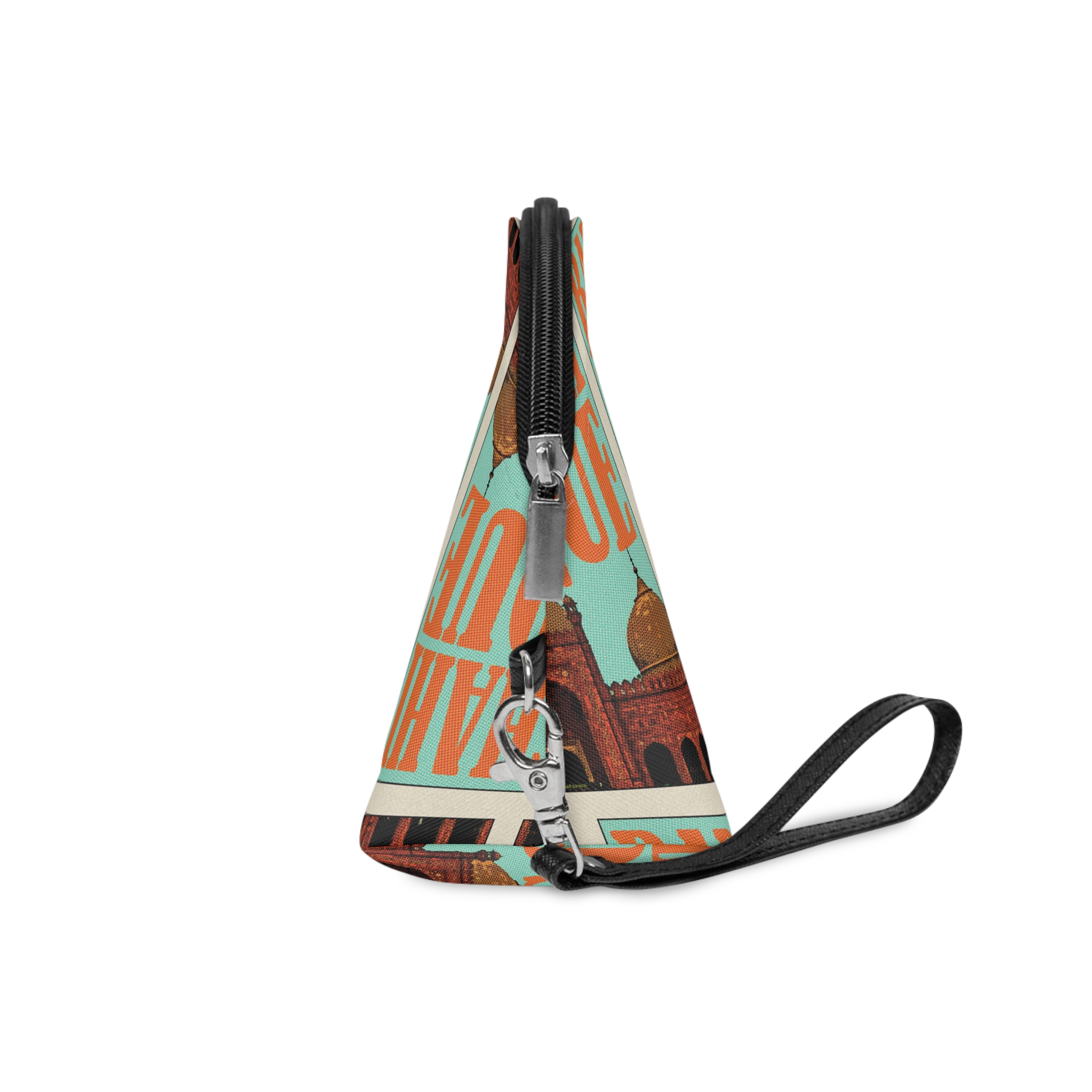 Badshahi Mosque Retro Travel Poster Makeup Bag - Image 3