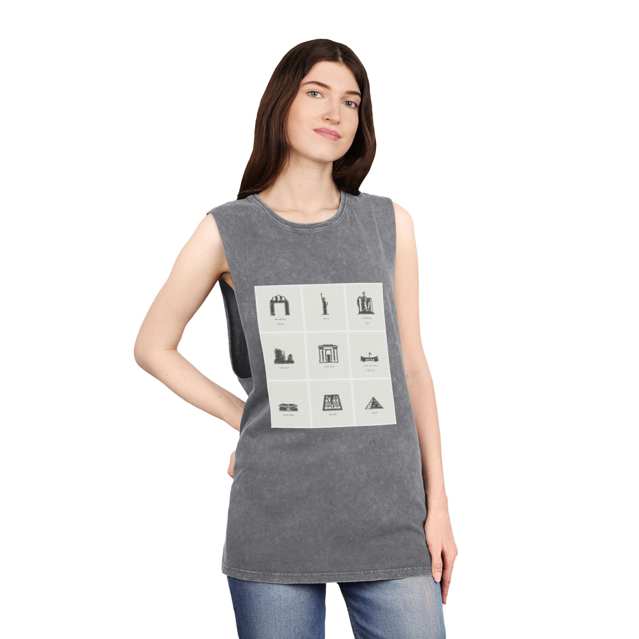Historical Design E4DC99 Unisex Stonewash Tank Top - Image 12