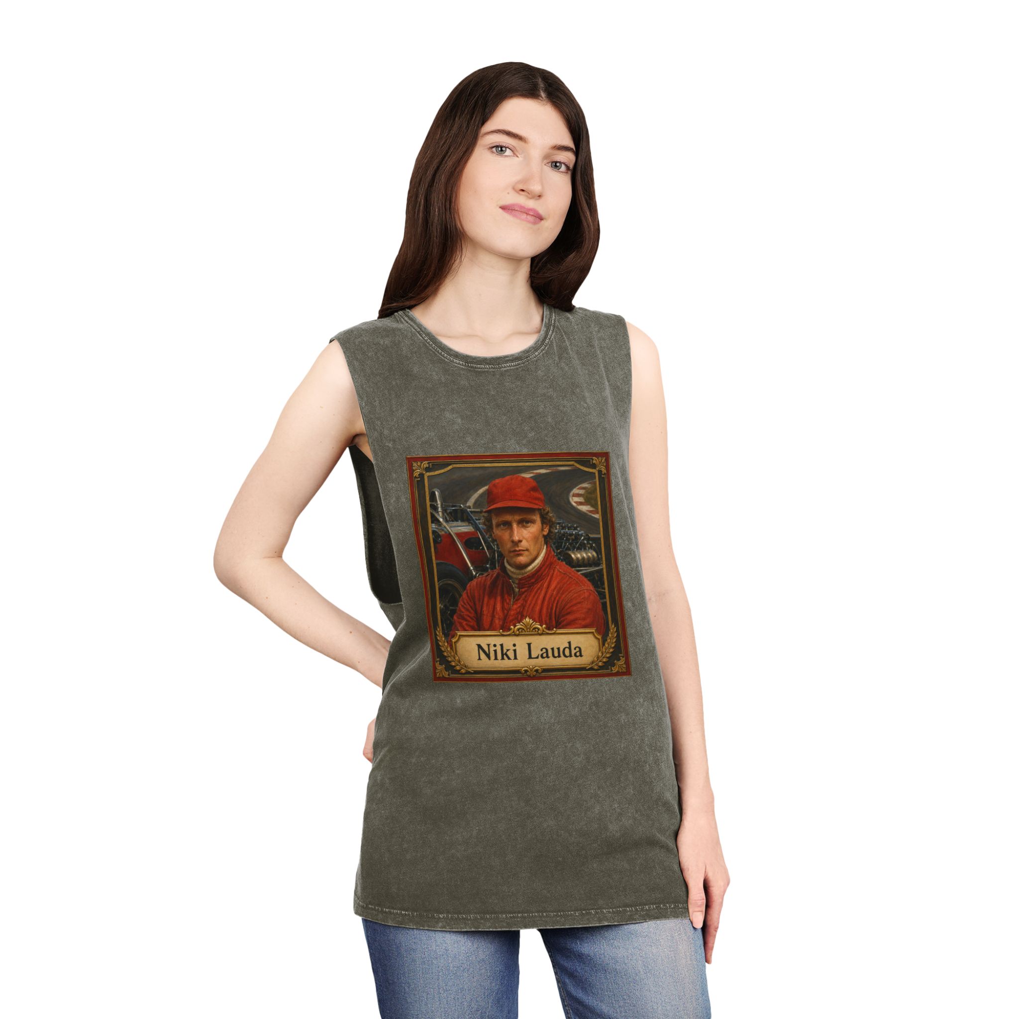 Niki Lauda Unisex Stonewash Tank Top - Image 8