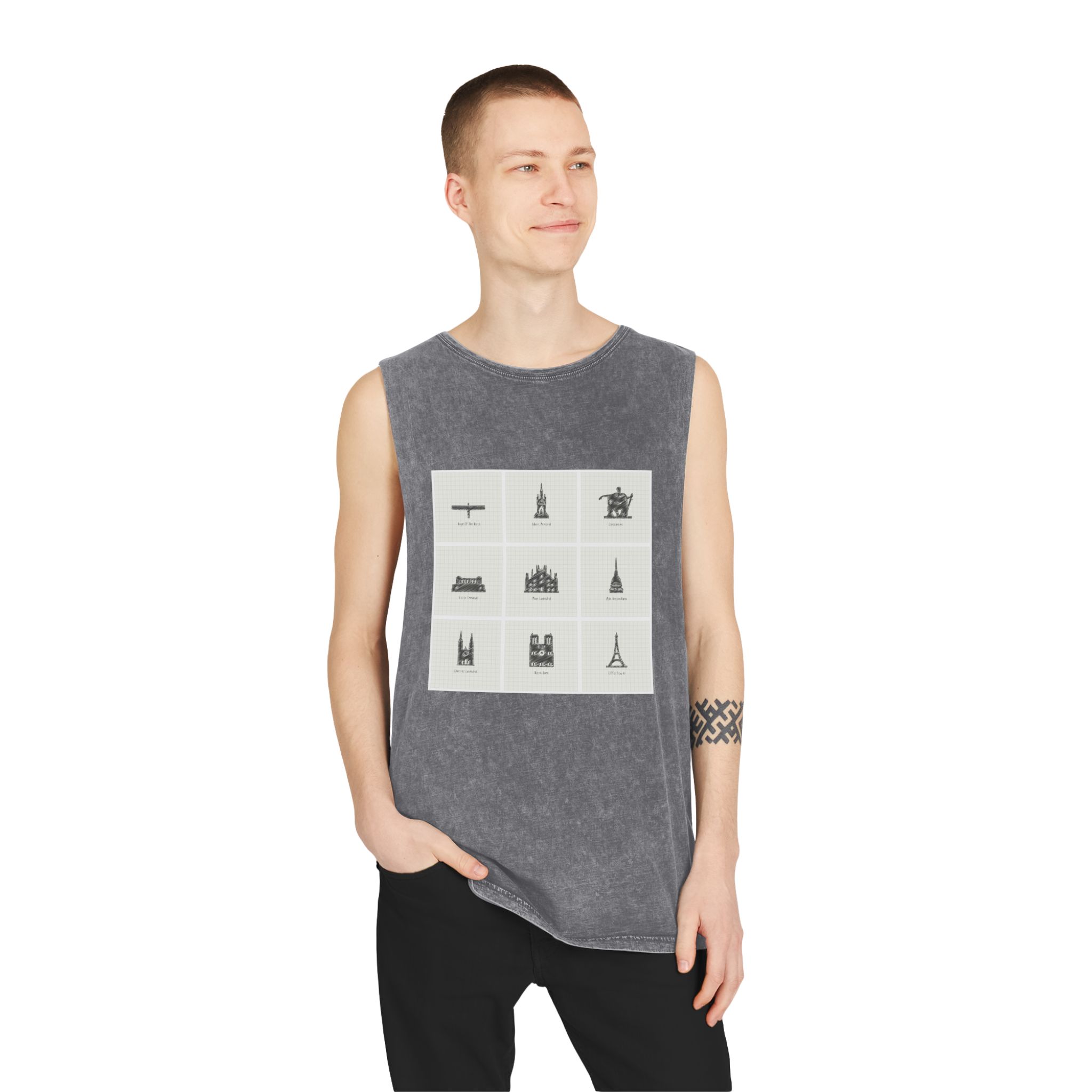Historical Design A98AD2 Unisex Stonewash Tank Top - Image 11