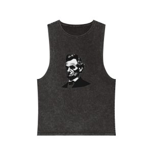 Abraham Lincoln Unisex Stonewash Tank Top