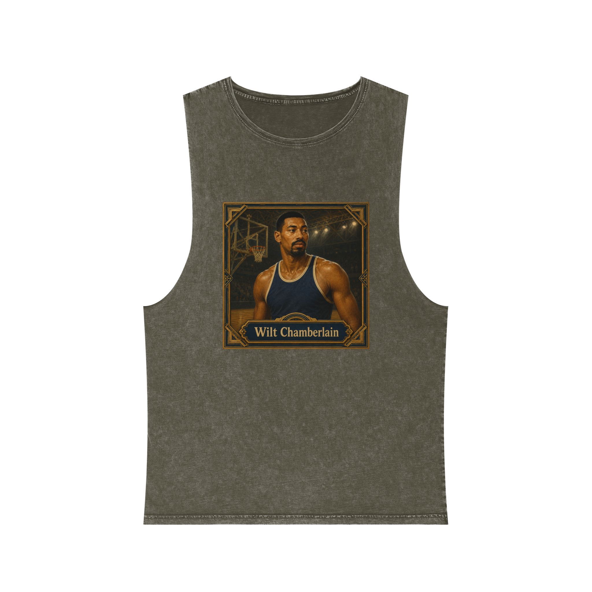 Wilt Chamberlain Unisex Stonewash Tank Top - Image 5