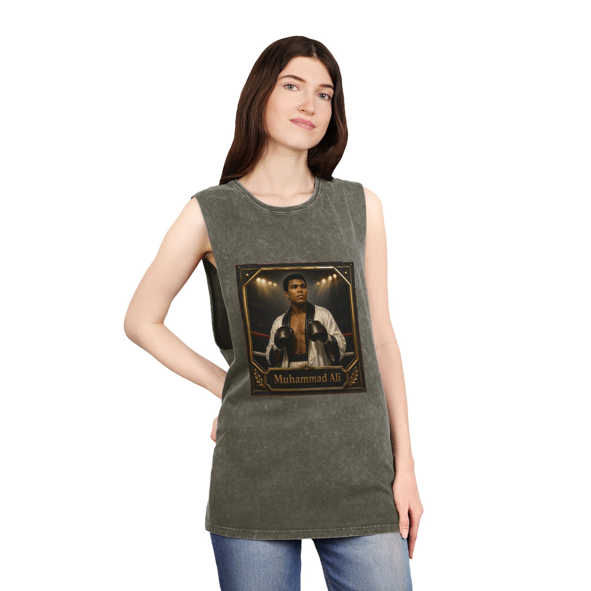 Muhammad Ali Unisex Stonewash Tank Top - Image 8