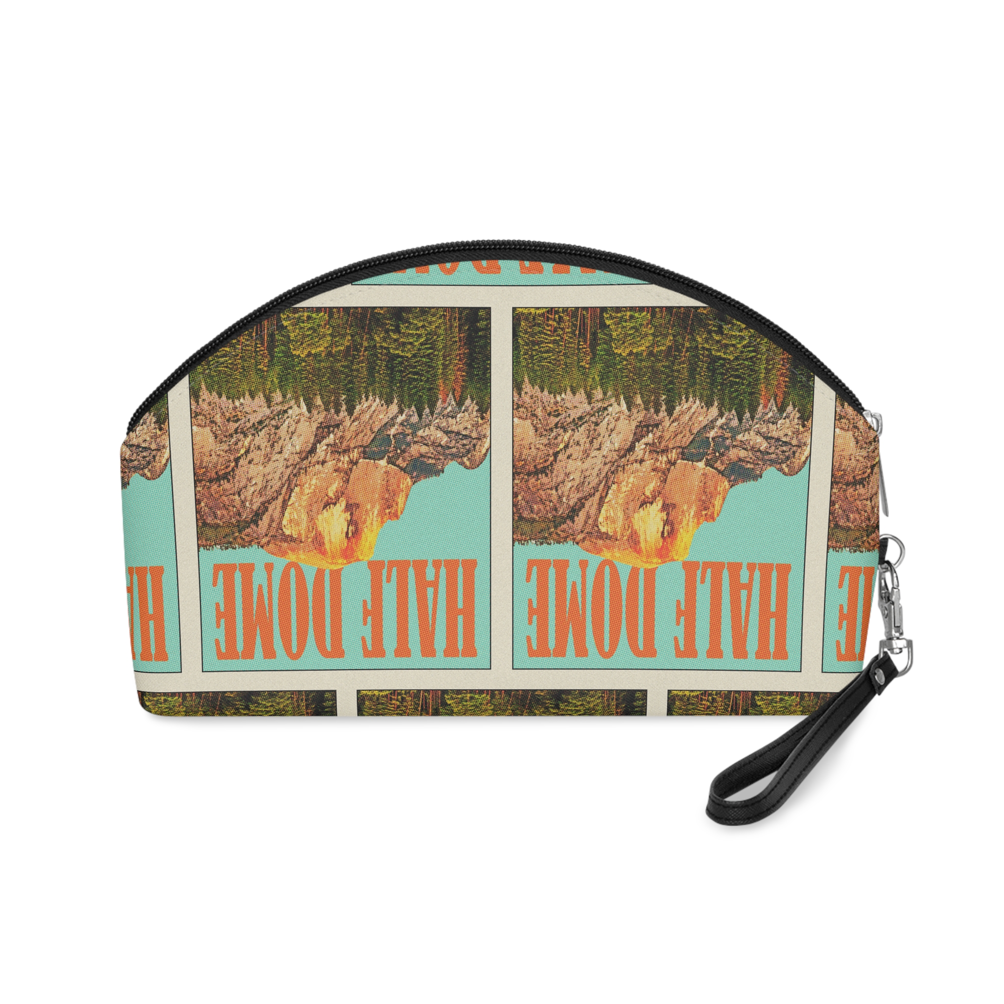 Half Dome Retro Travel Poster Makeup Bag - Image 2