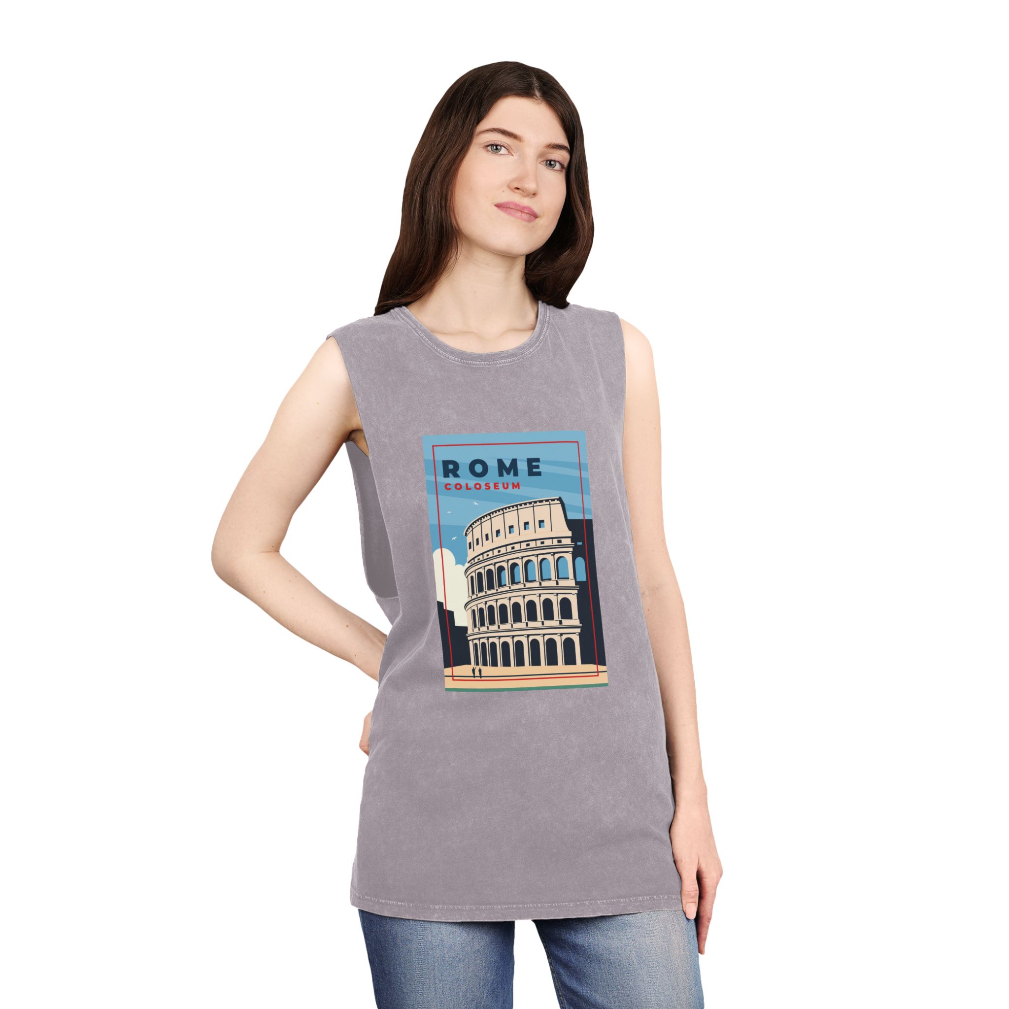 Historical Design E022AB Unisex Stonewash Tank Top - Image 20