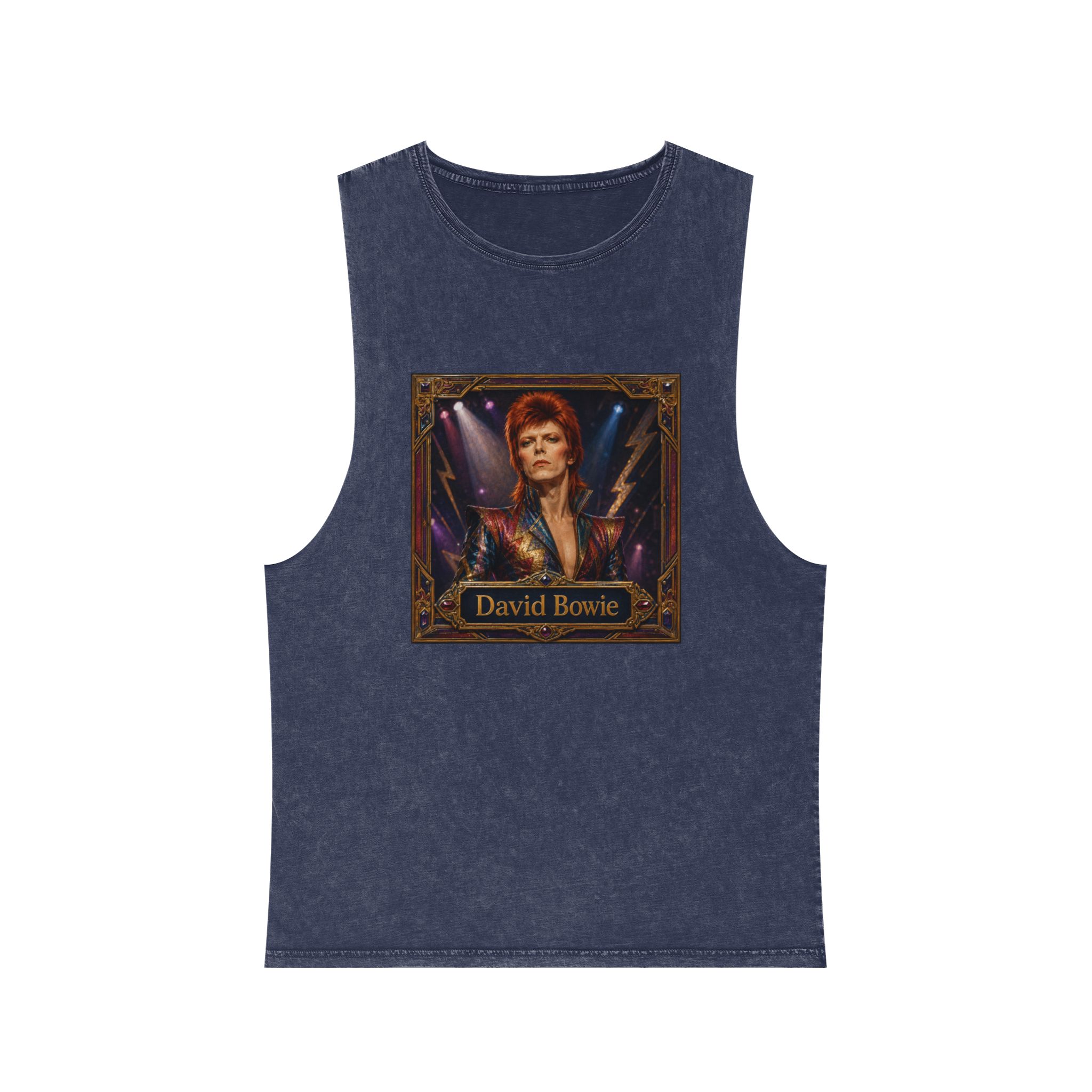 David Bowie Unisex Stonewash Tank Top - Image 13