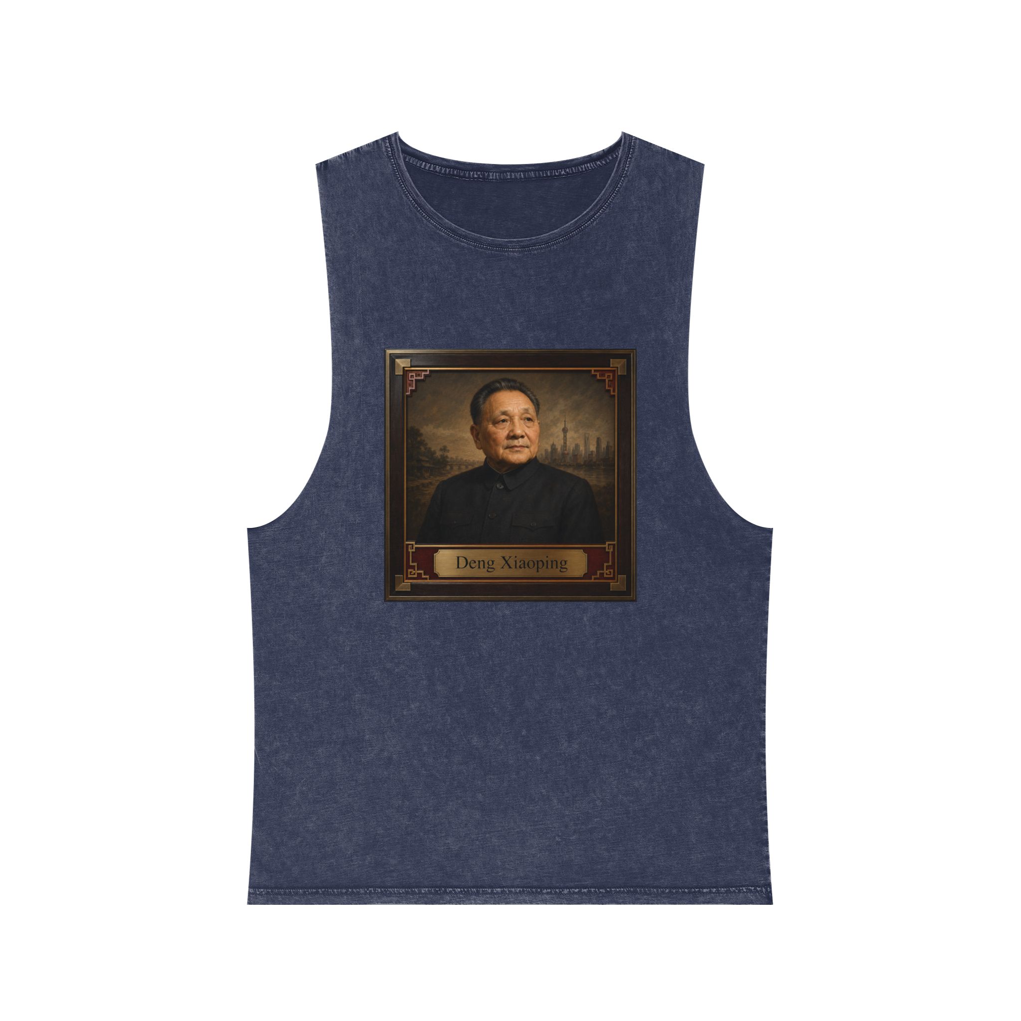 Deng Xiaoping Unisex Stonewash Tank Top - Image 13