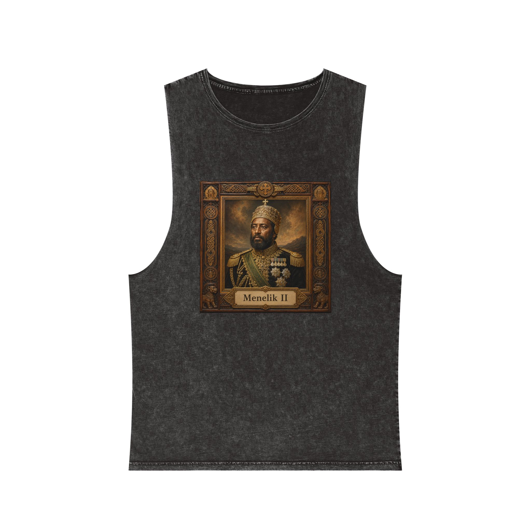 Menelik II Unisex Stonewash Tank Top