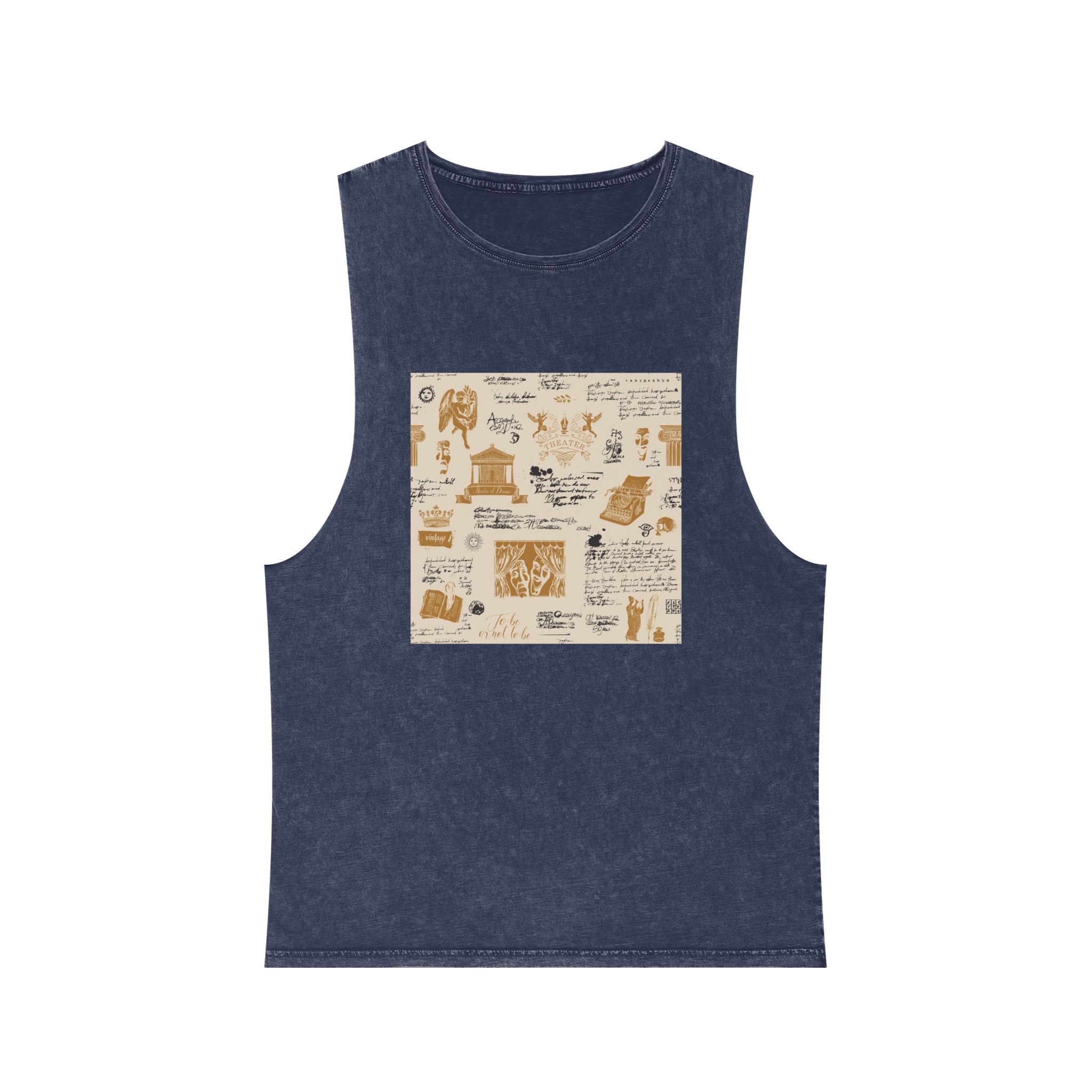 Theater Background 004 Unisex Stonewash Tank Top - Image 13