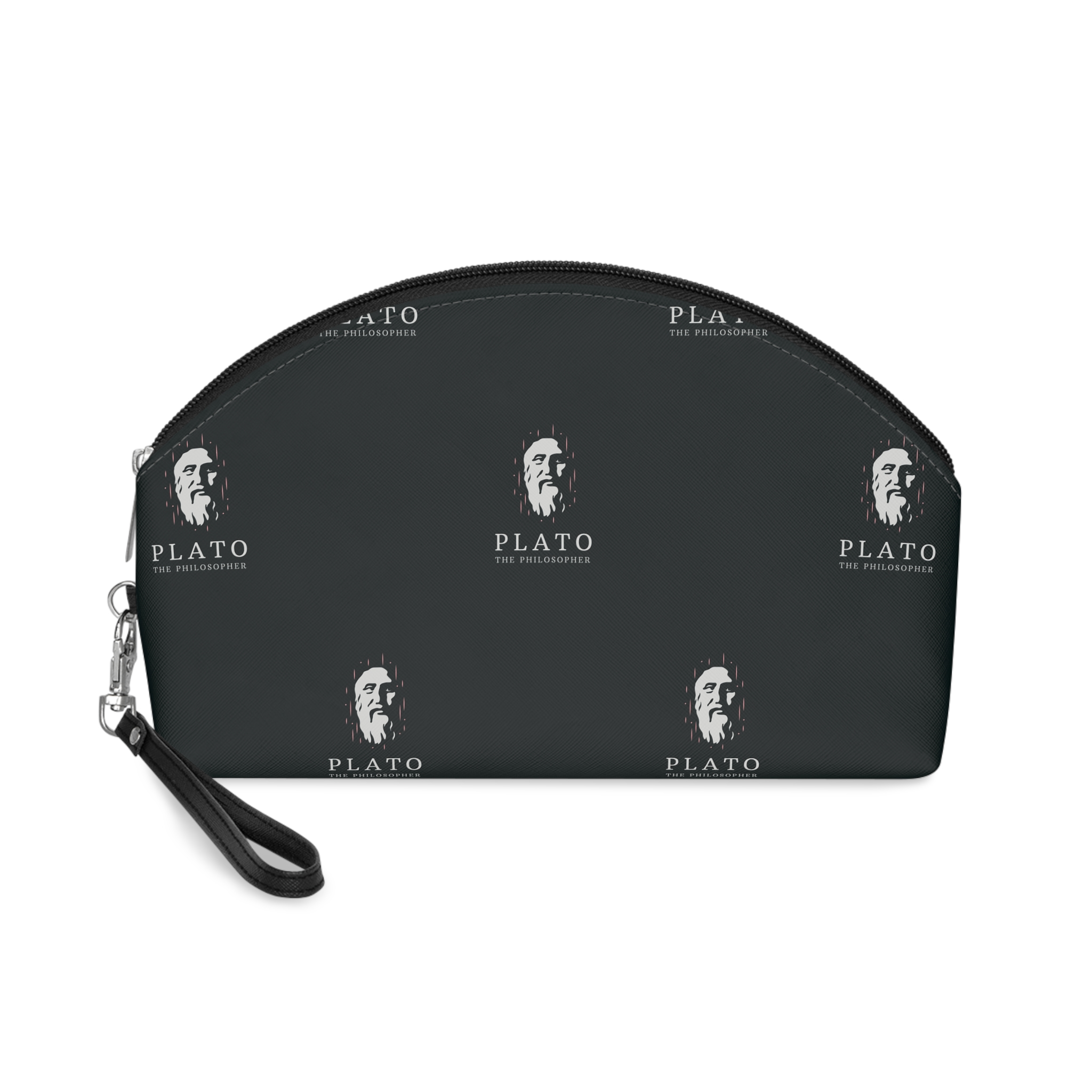 Ancient Greek Plato Philosopher Head Logo Icon Design Template Flat Vector Makeup Bag