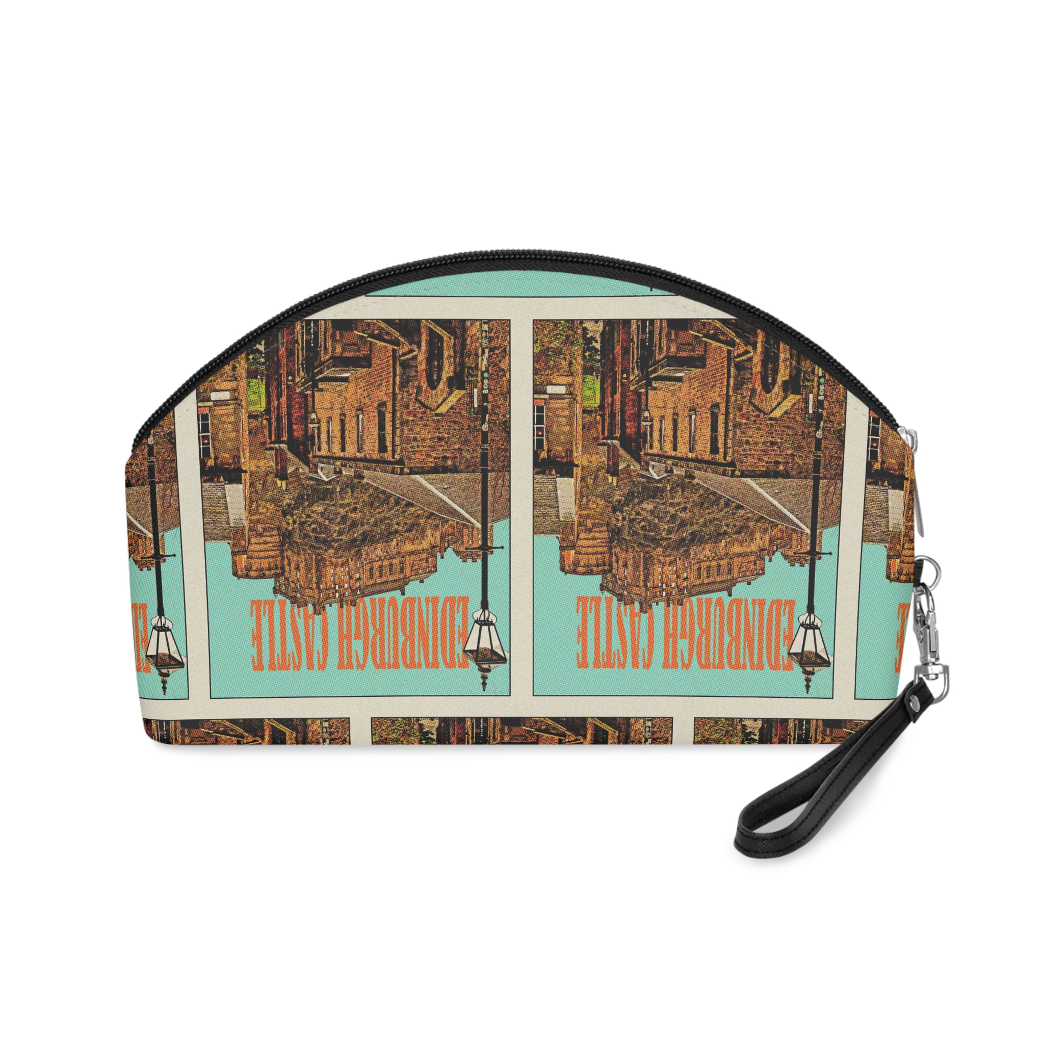 Edinburgh Castle Retro Travel Poster Makeup Bag - Image 2