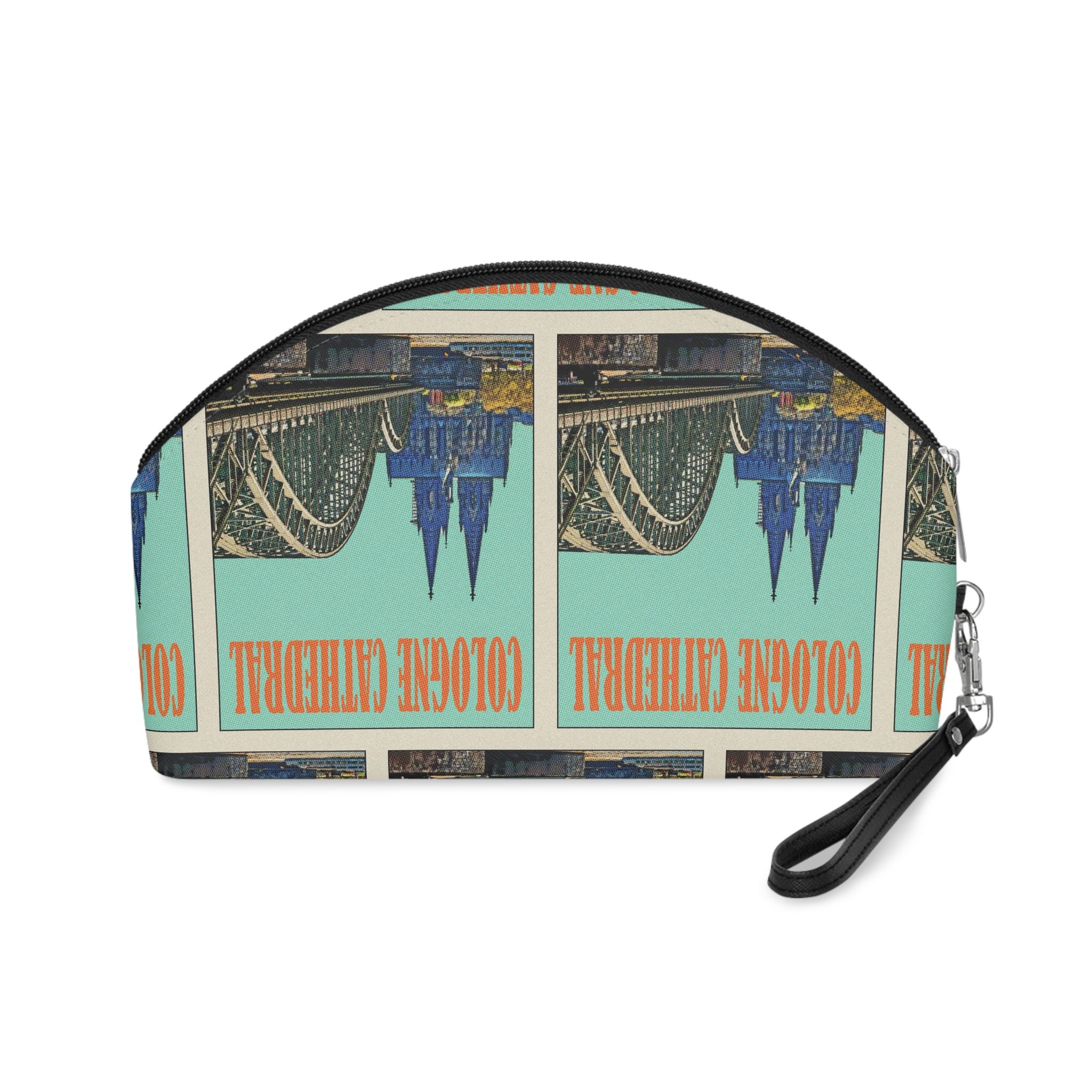 Cologne Cathedral Retro Travel Poster Makeup Bag - Image 2