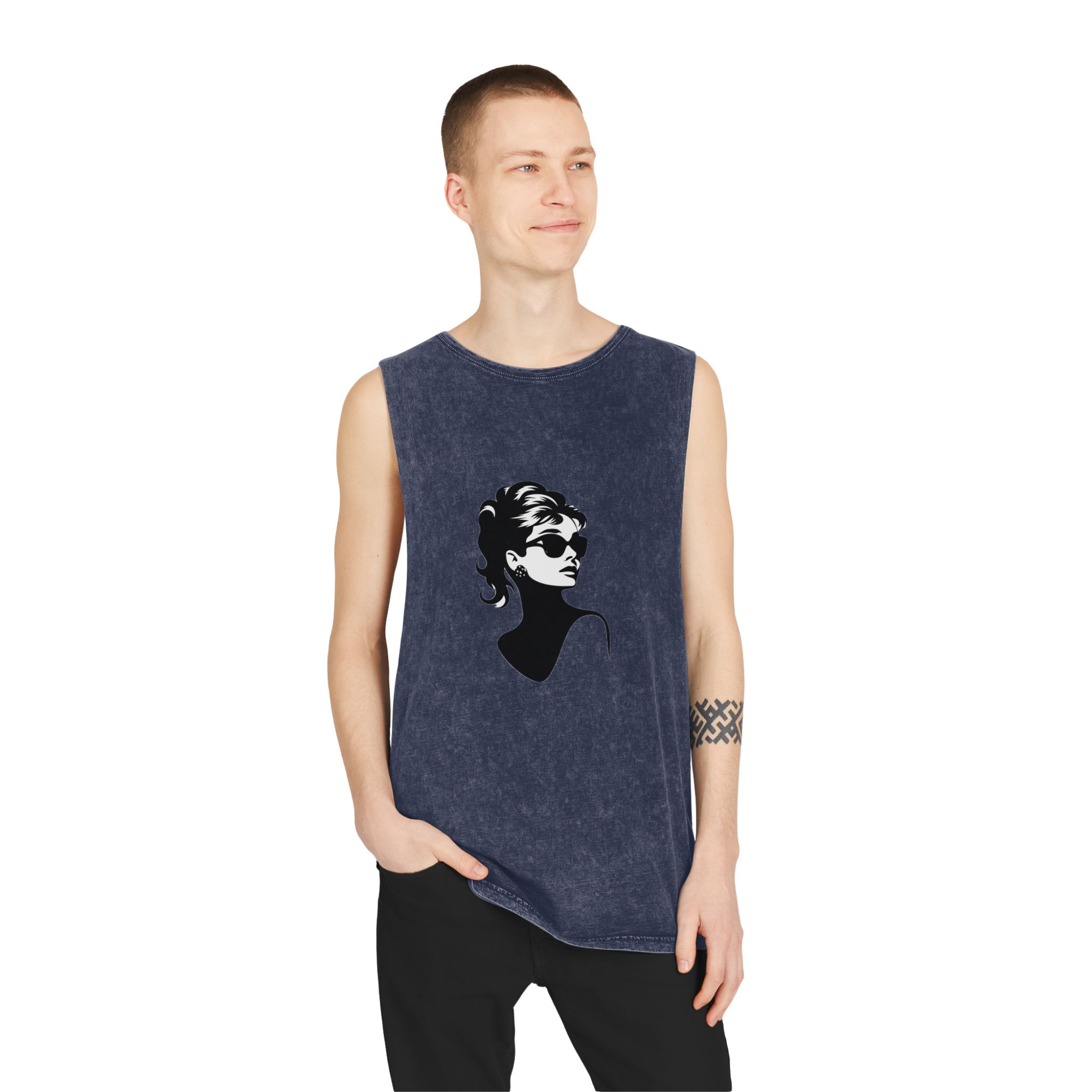 Audrey Hepburn Unisex Stonewash Tank Top - Image 15