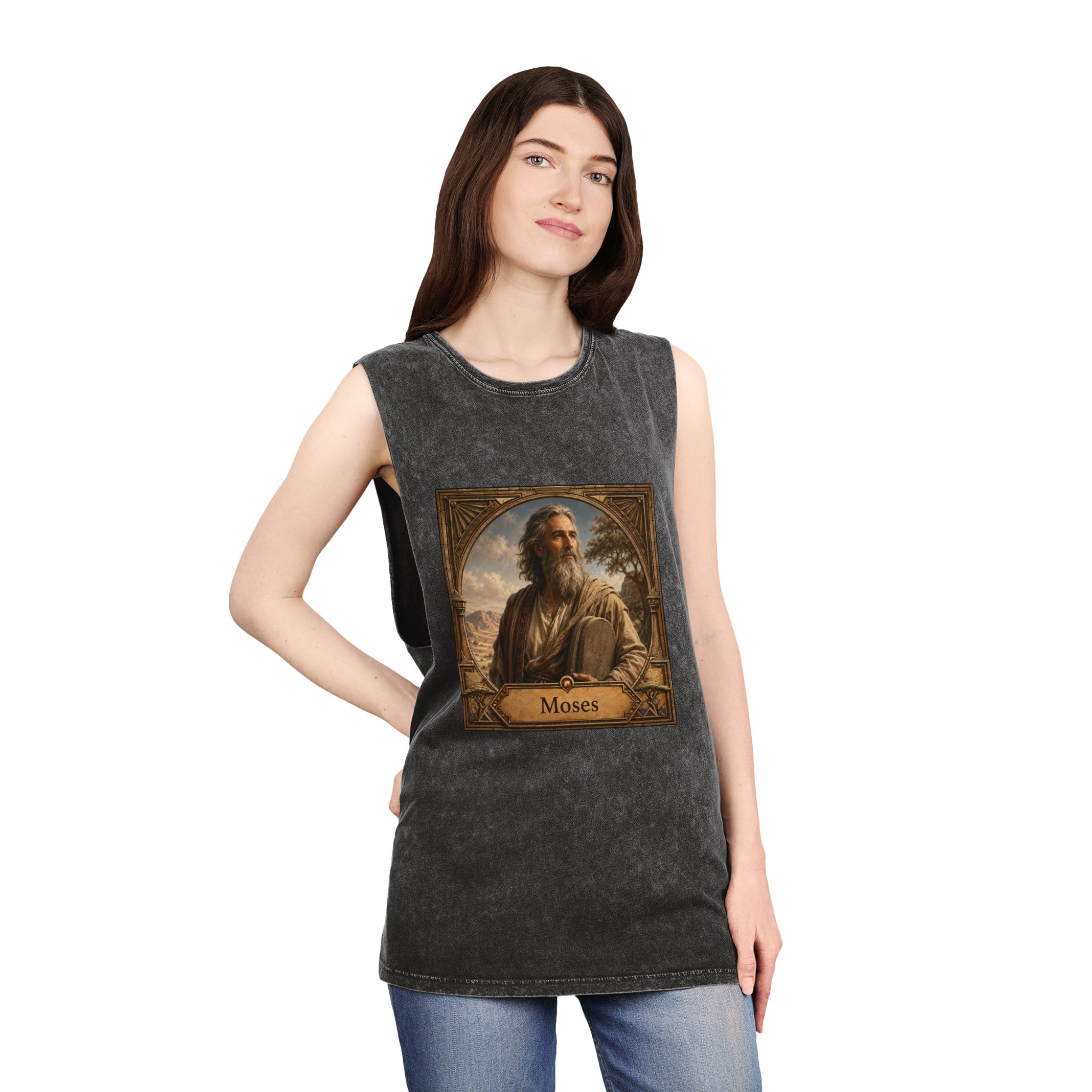 Moses Unisex Stonewash Tank Top - Image 4