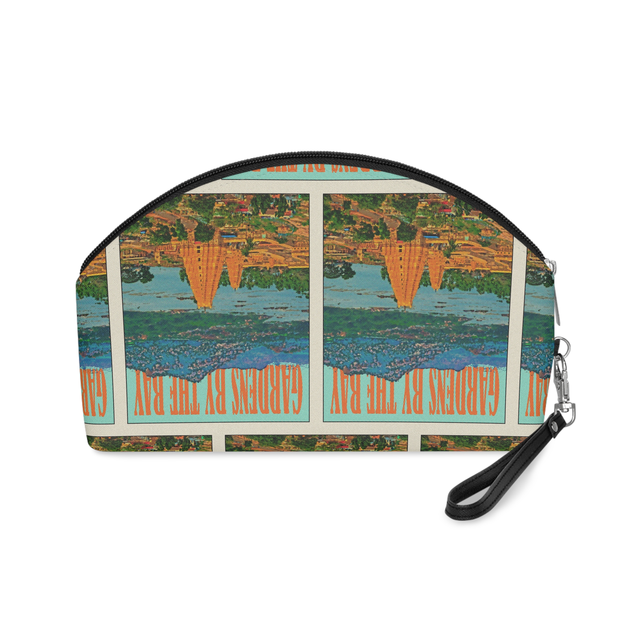 Gardens By Bay Retro Travel Poster (2) Makeup Bag - Image 2