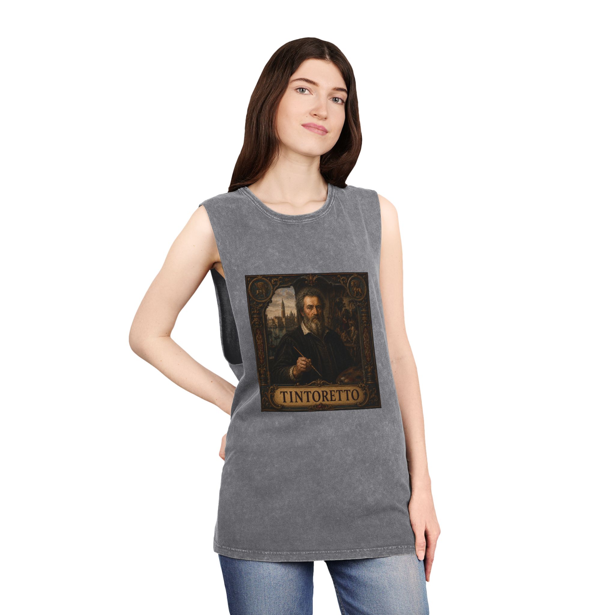 Tintoretto Unisex Stonewash Tank Top - Image 12