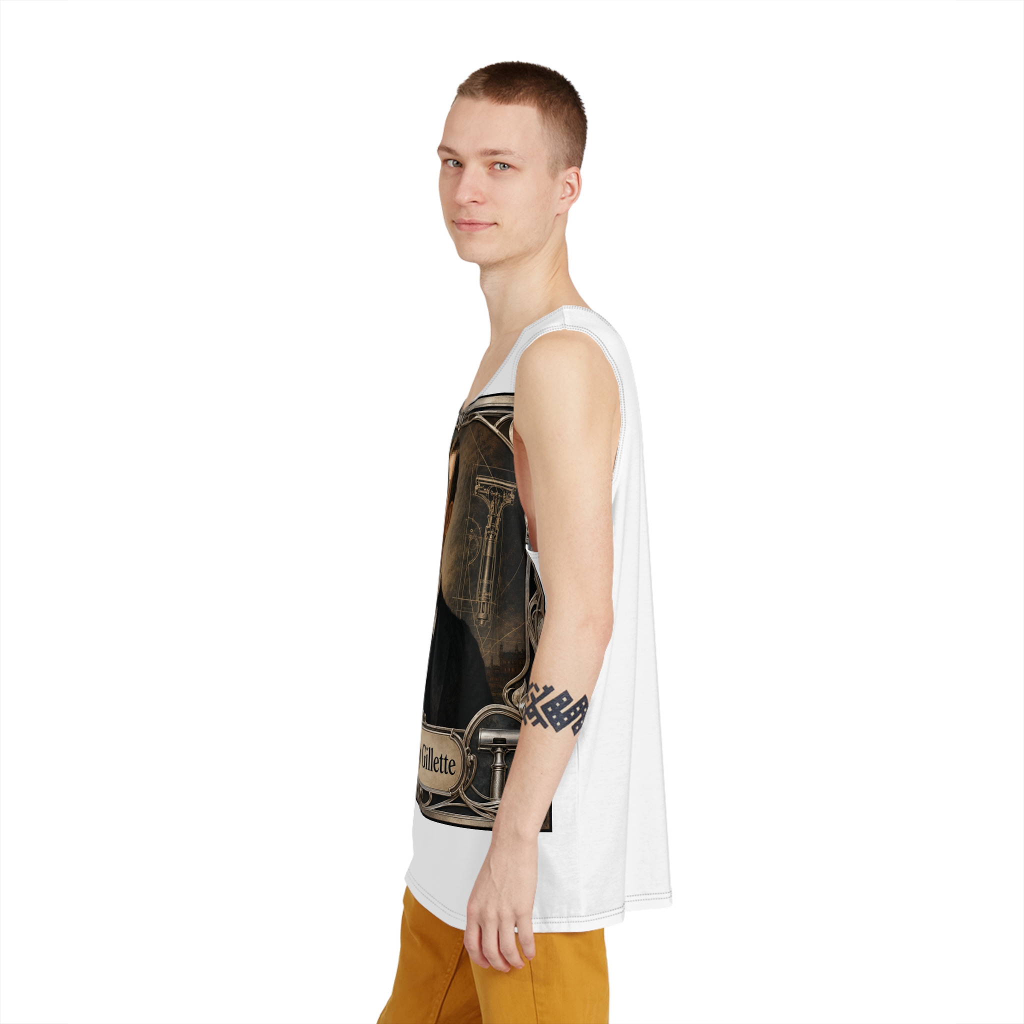 History Shopping 885 King Camp Gillette Mens Tank Aop