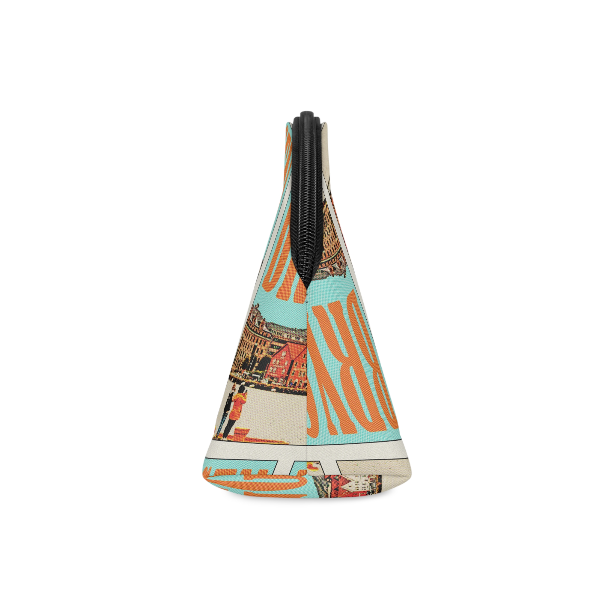 Bryggen Retro Travel Poster (1) Makeup Bag - Image 4