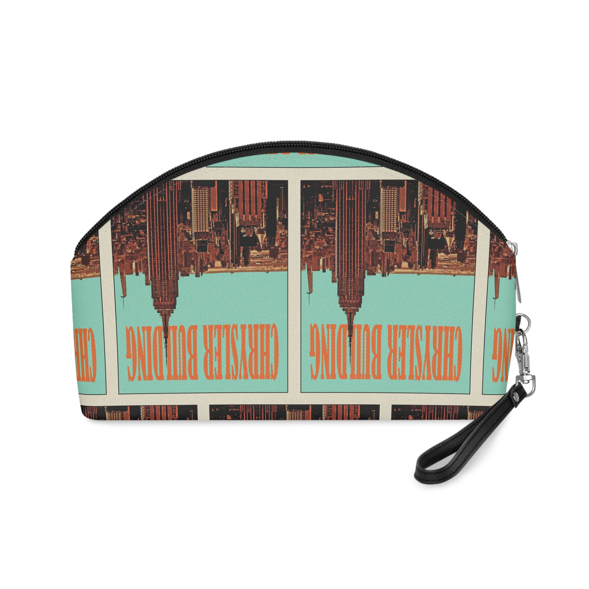 Chrysler Building Retro Travel Poster Makeup Bag - Image 2