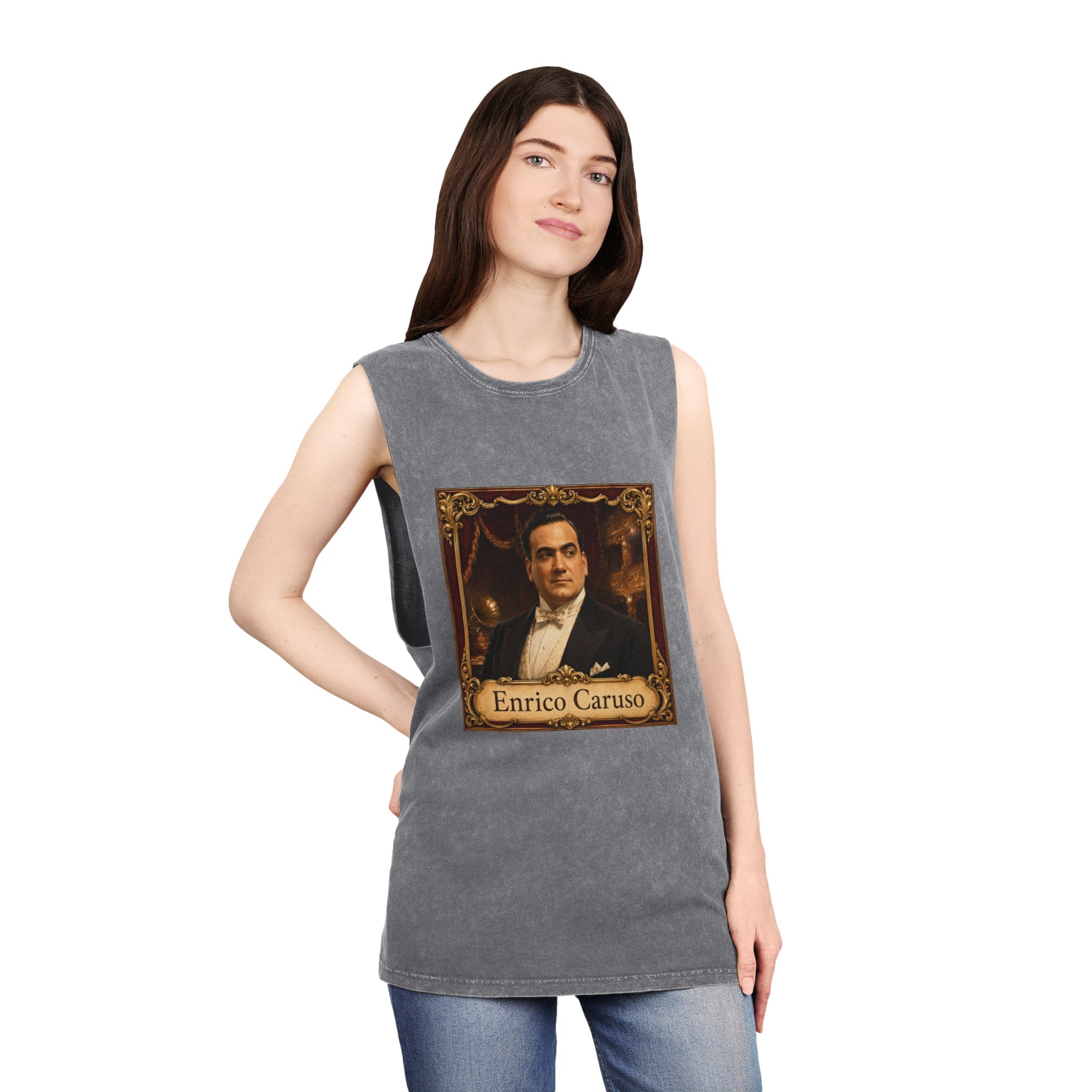 Enrico Caruso Unisex Stonewash Tank Top - Image 12