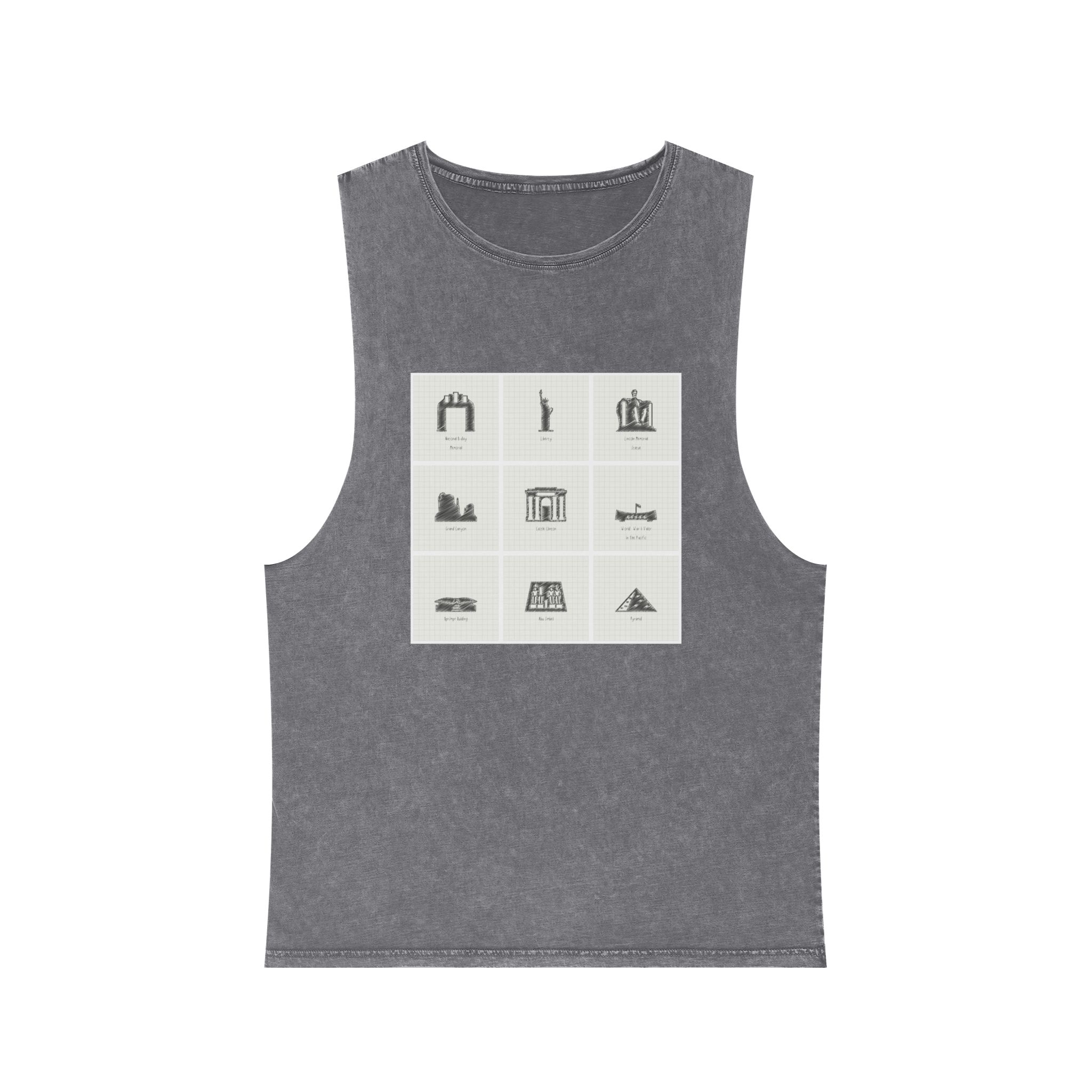 Historical Design E4DC99 Unisex Stonewash Tank Top - Image 9