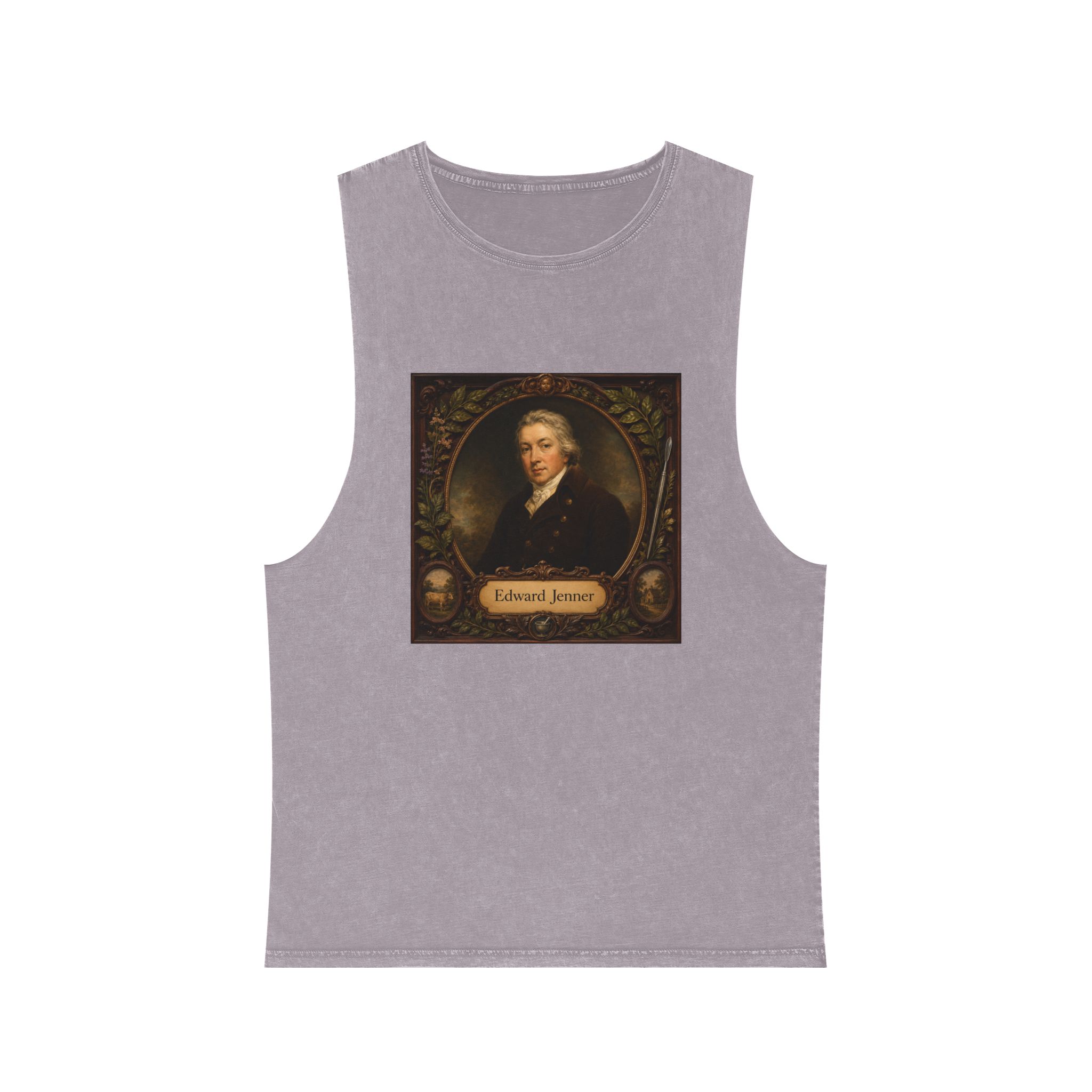 Edward Jenner Unisex Stonewash Tank Top - Image 17