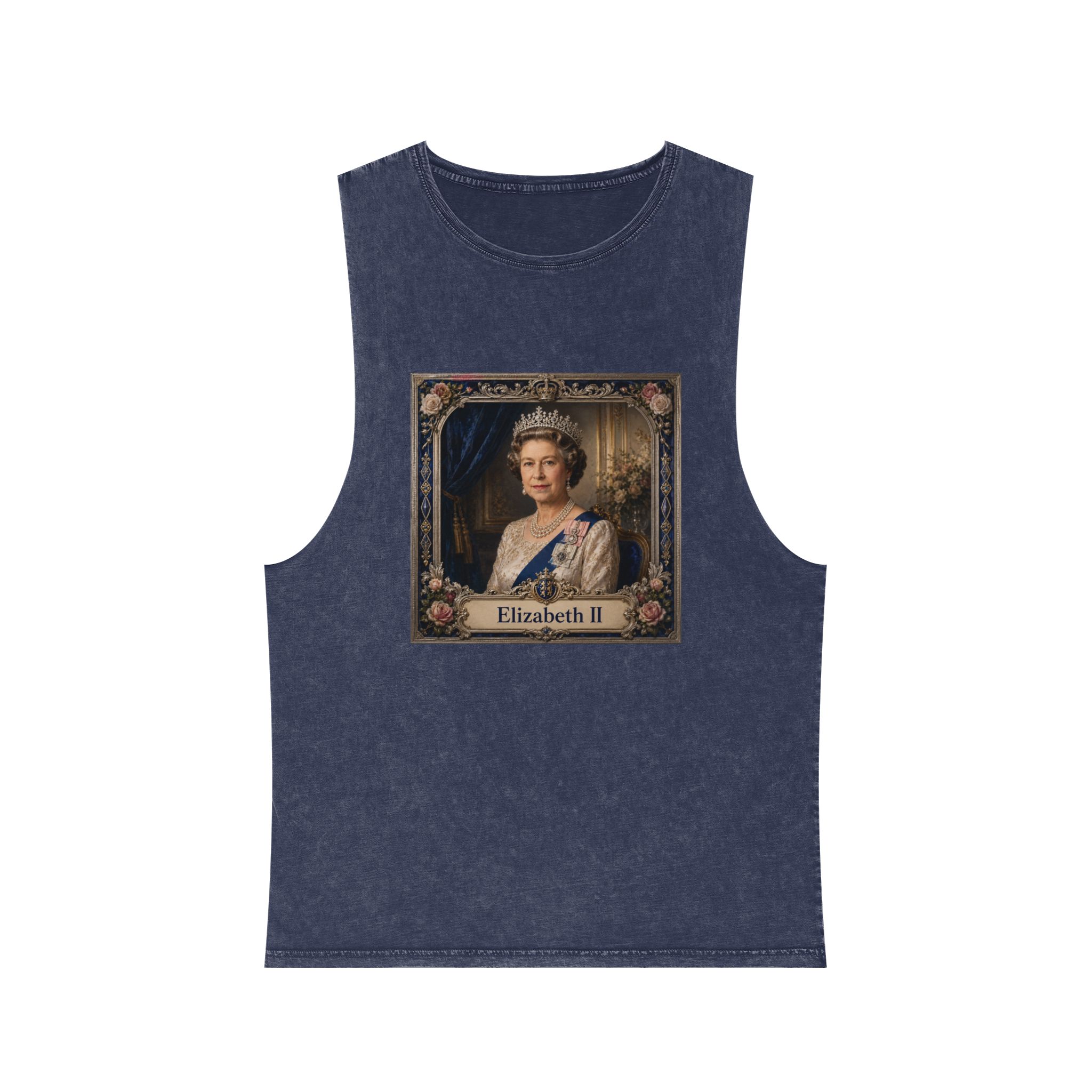 Elizabeth II Unisex Stonewash Tank Top - Image 13