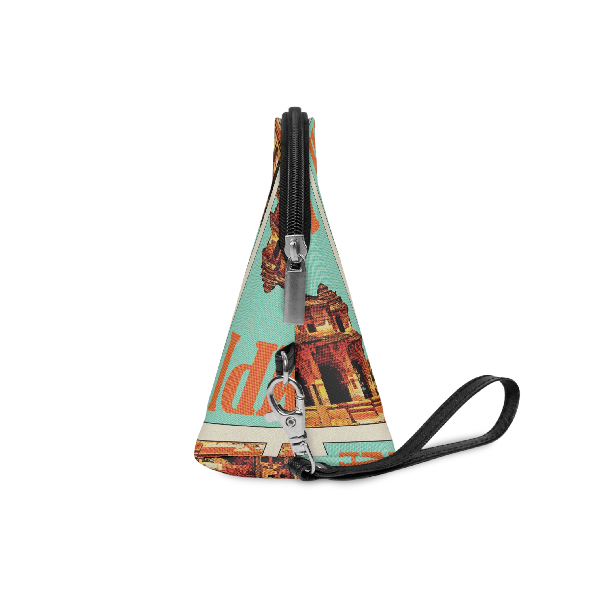 Hampi Retro Travel Poster (1) Makeup Bag - Image 3