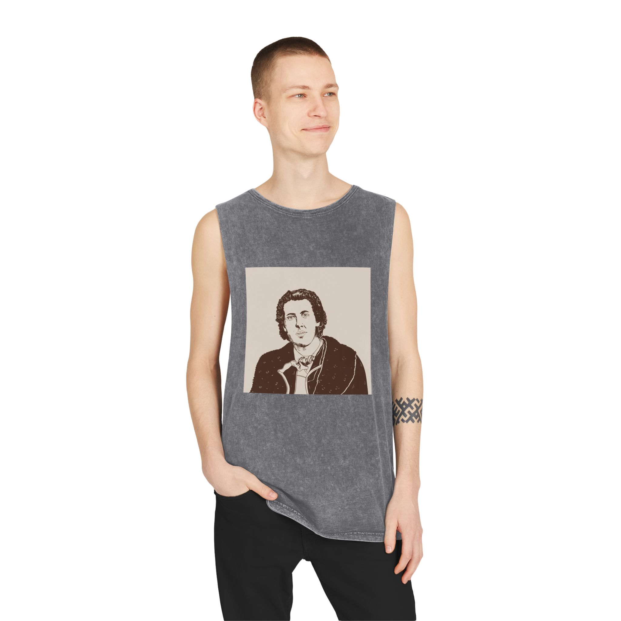 Historical Design 3EDFE4 Unisex Stonewash Tank Top - Image 11