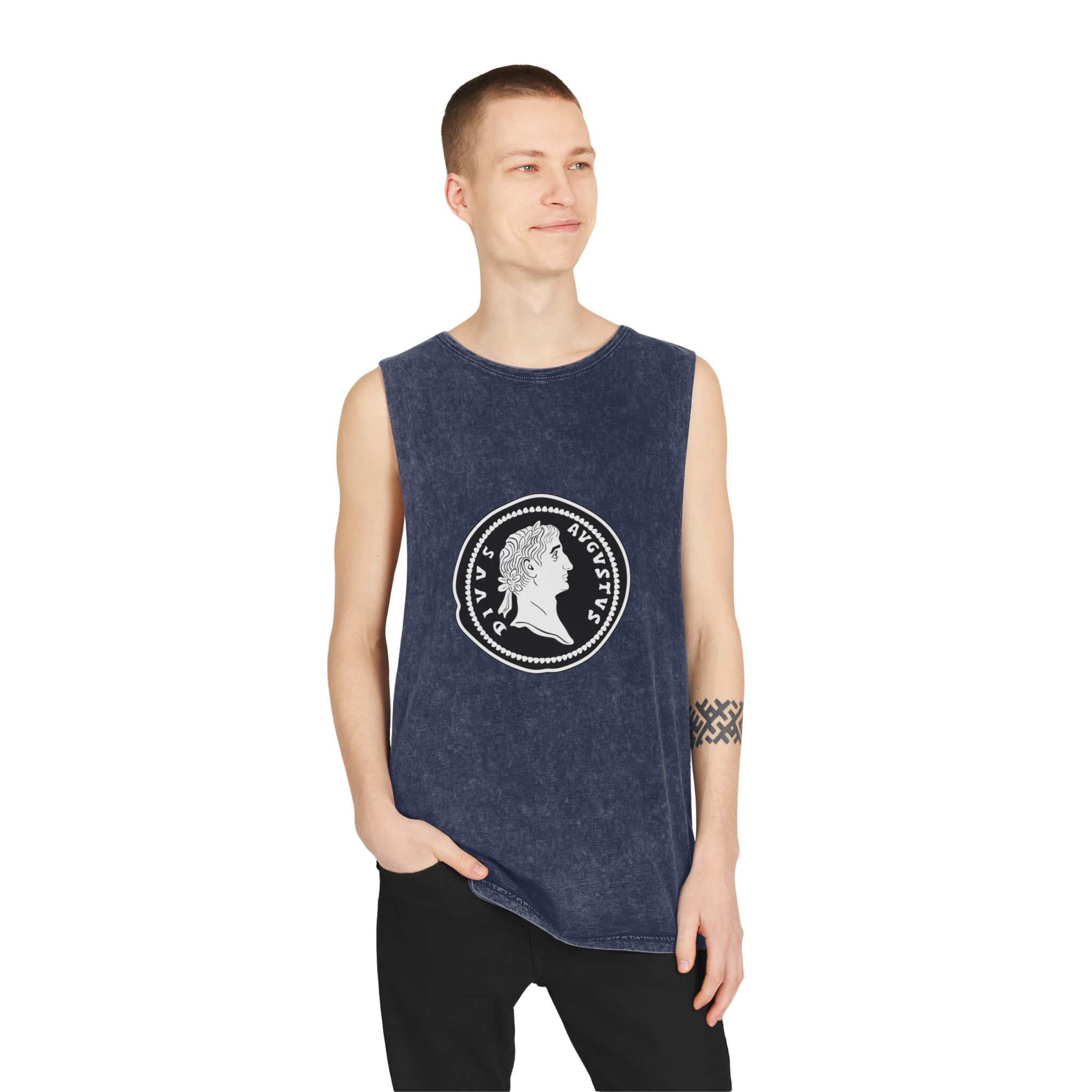 Historical Design E4E6D2 Unisex Stonewash Tank Top - Image 15
