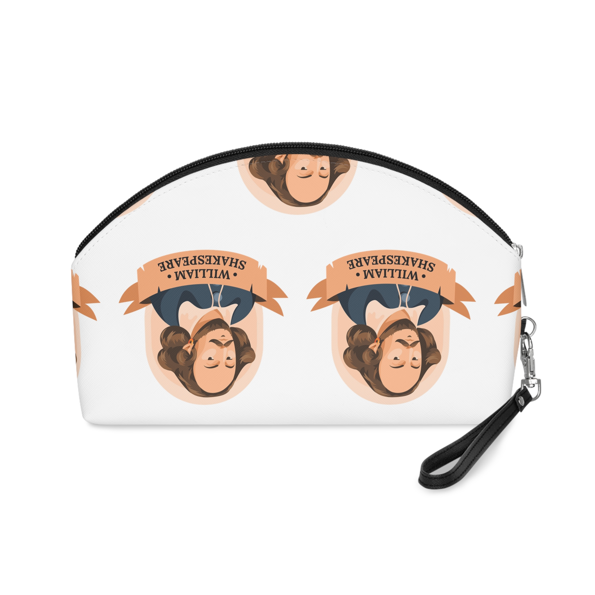 Hand Drawn Flat Design Shakespeare Illustration Makeup Bag - Image 2