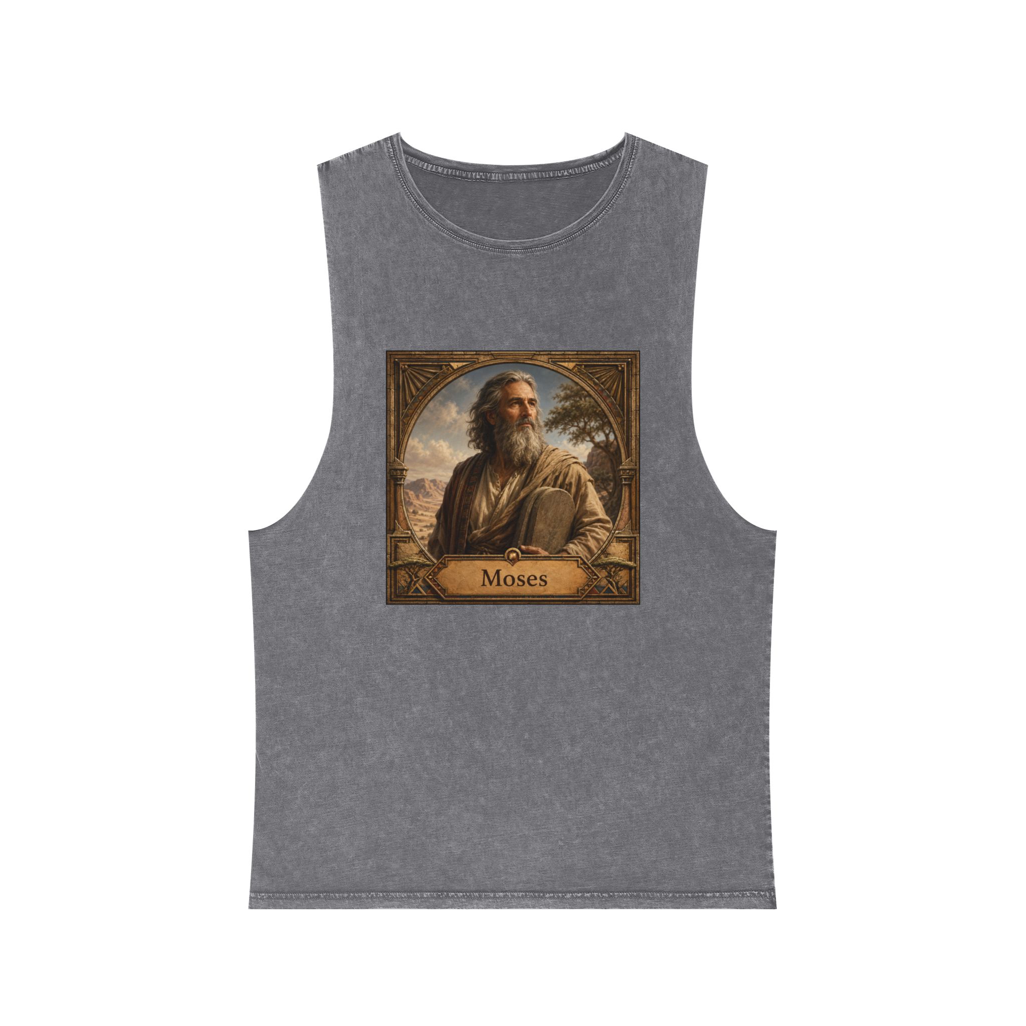 Moses Unisex Stonewash Tank Top - Image 9