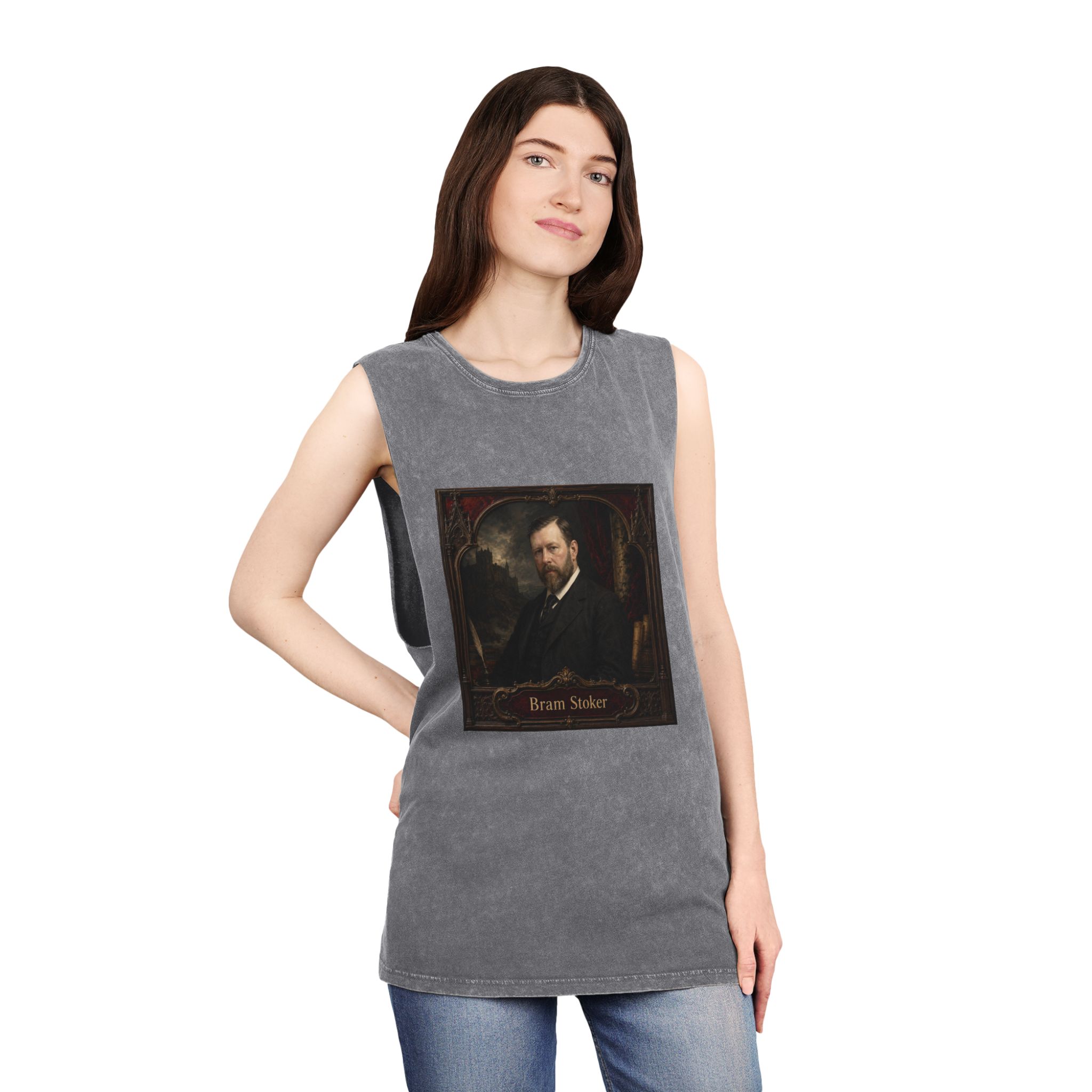 Bram Stoker Unisex Stonewash Tank Top - Image 12