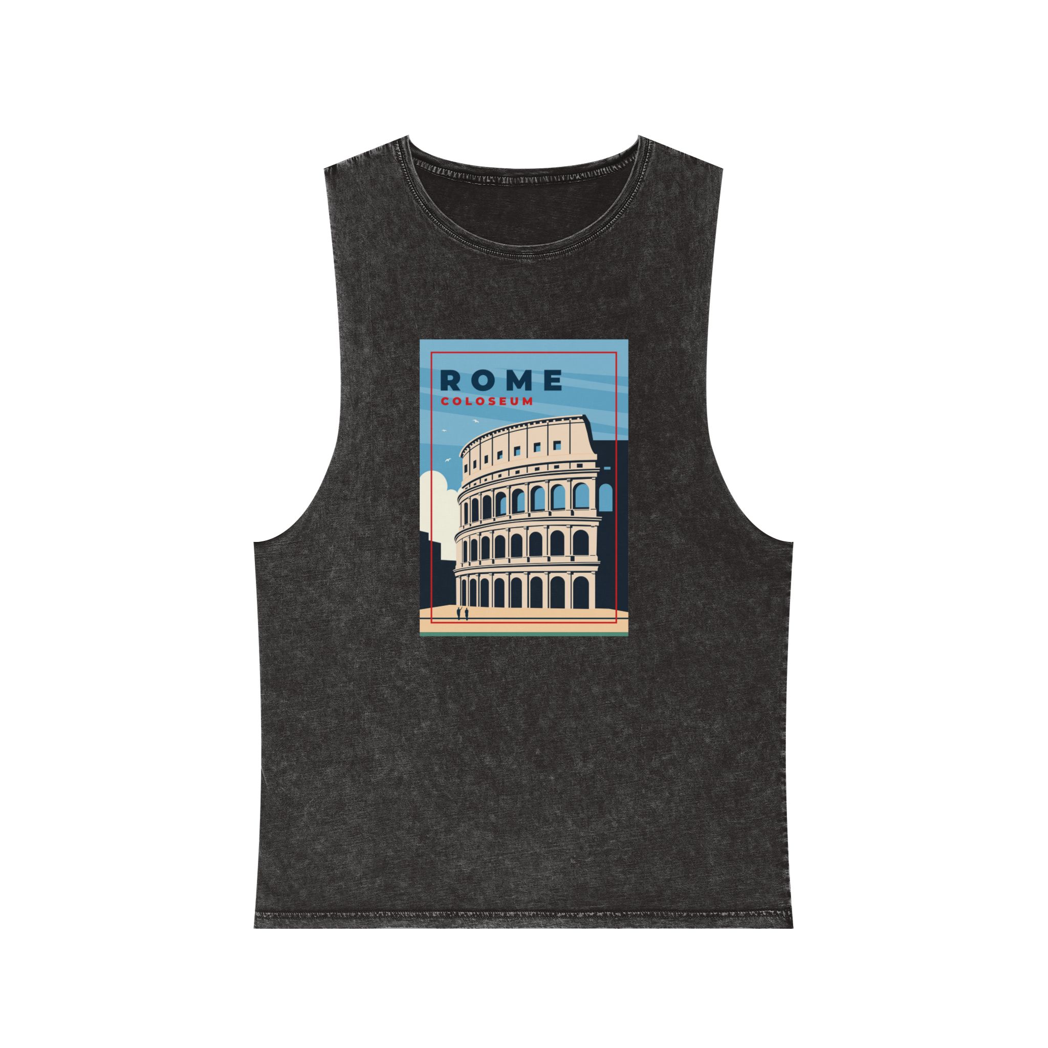 Historical Design E022AB Unisex Stonewash Tank Top
