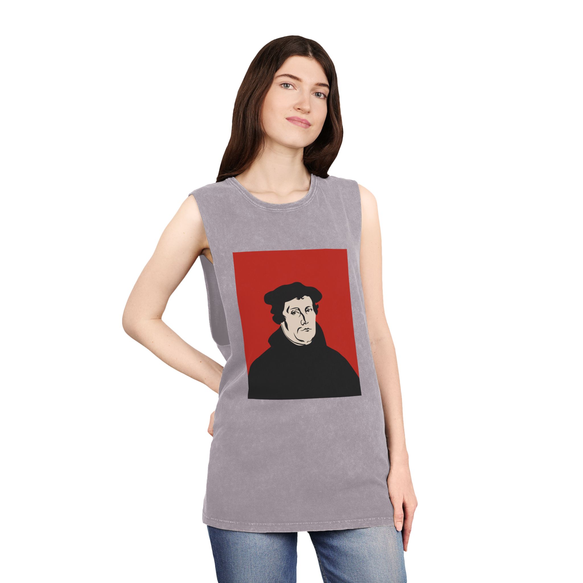 Martin Luther Unisex Stonewash Tank Top - Image 20