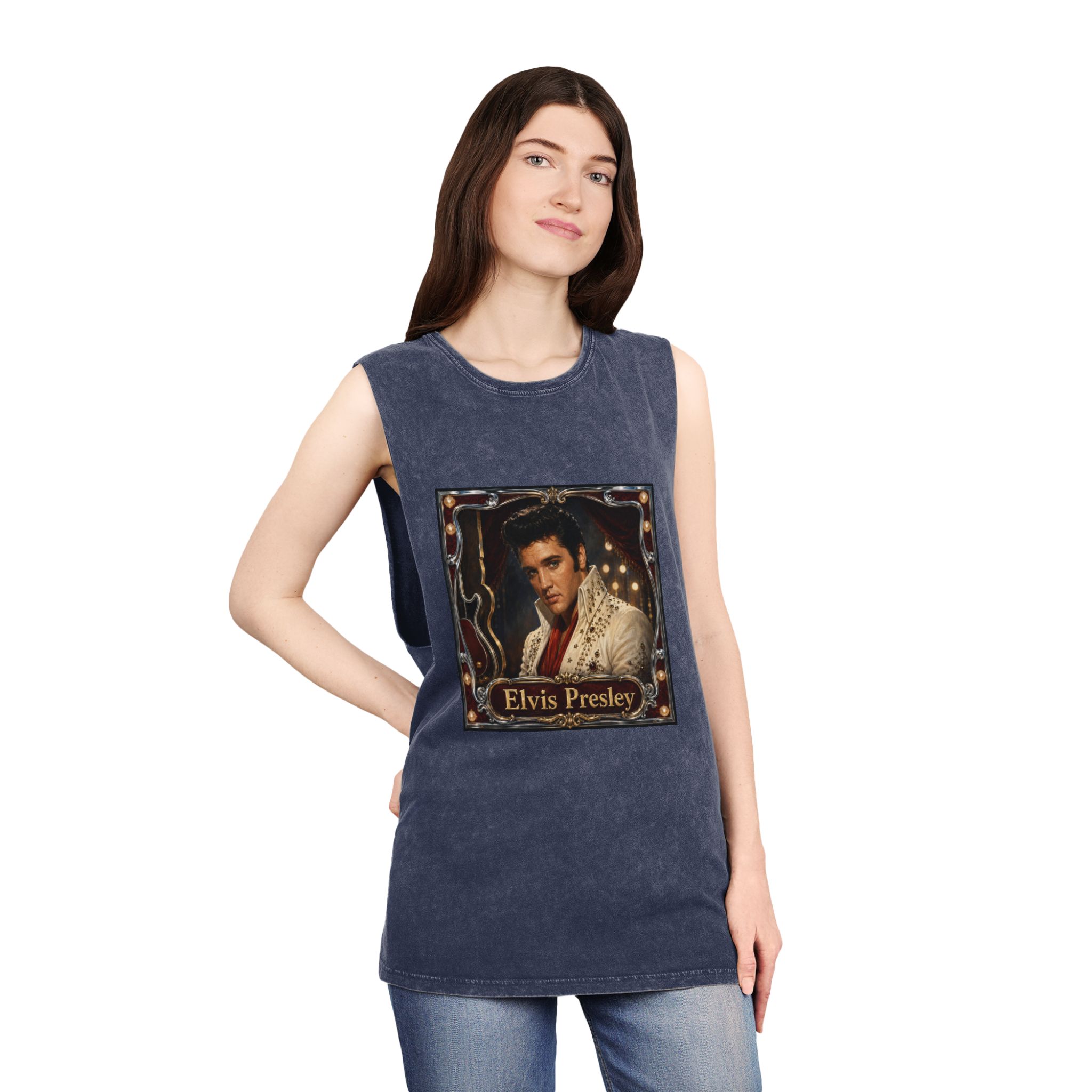 Elvis Presley Unisex Stonewash Tank Top - Image 16