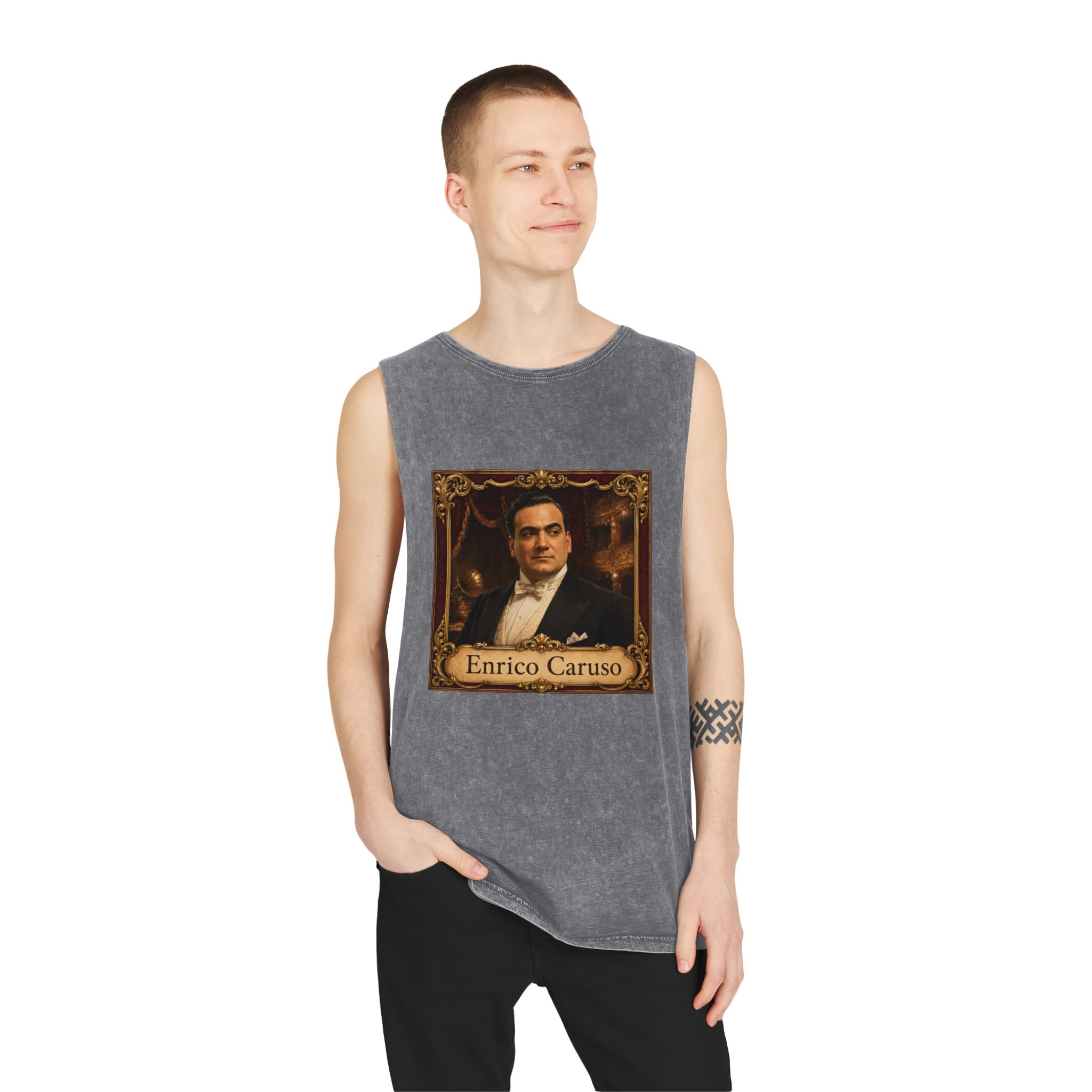 Enrico Caruso Unisex Stonewash Tank Top - Image 11