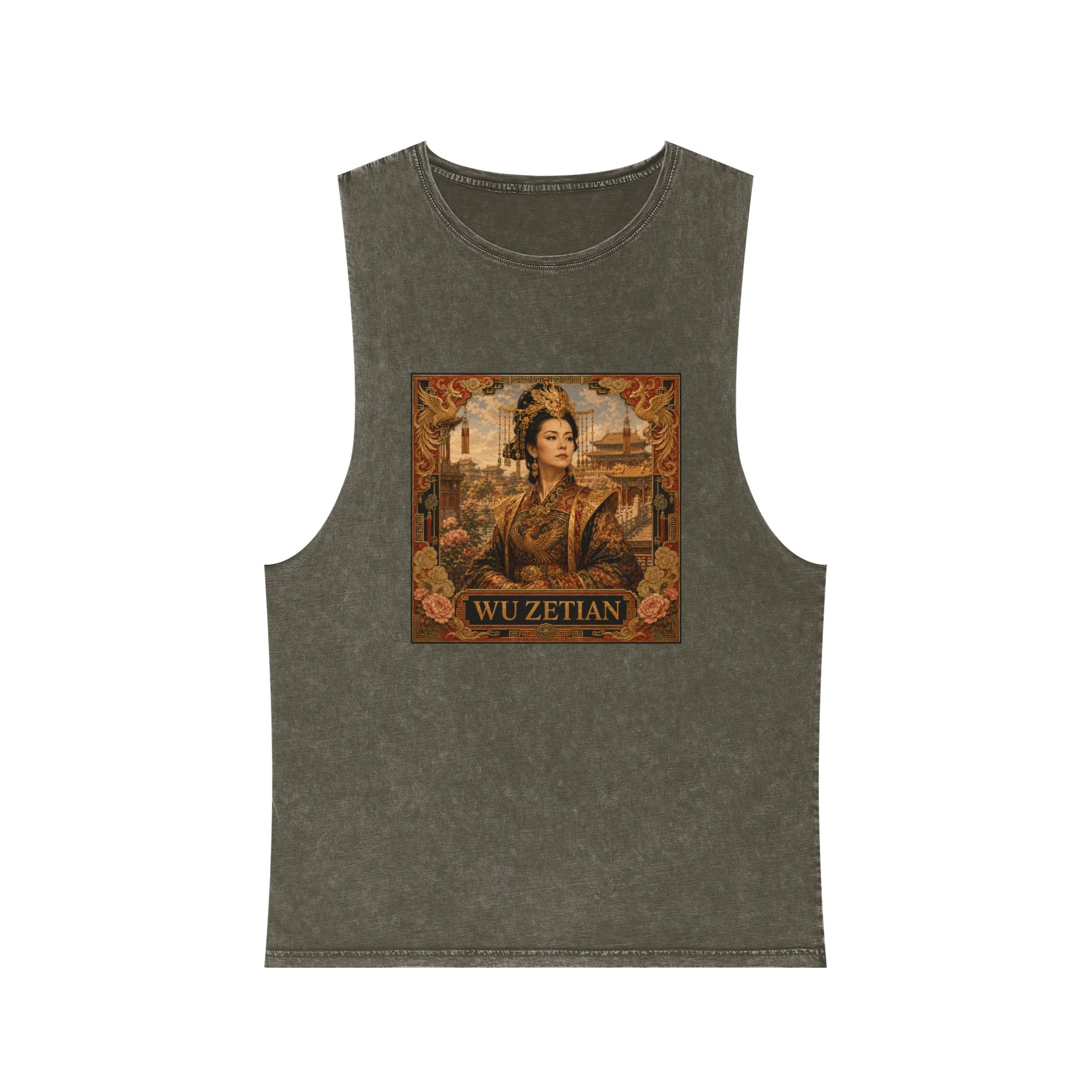 Wu Zetian Unisex Stonewash Tank Top - Image 5