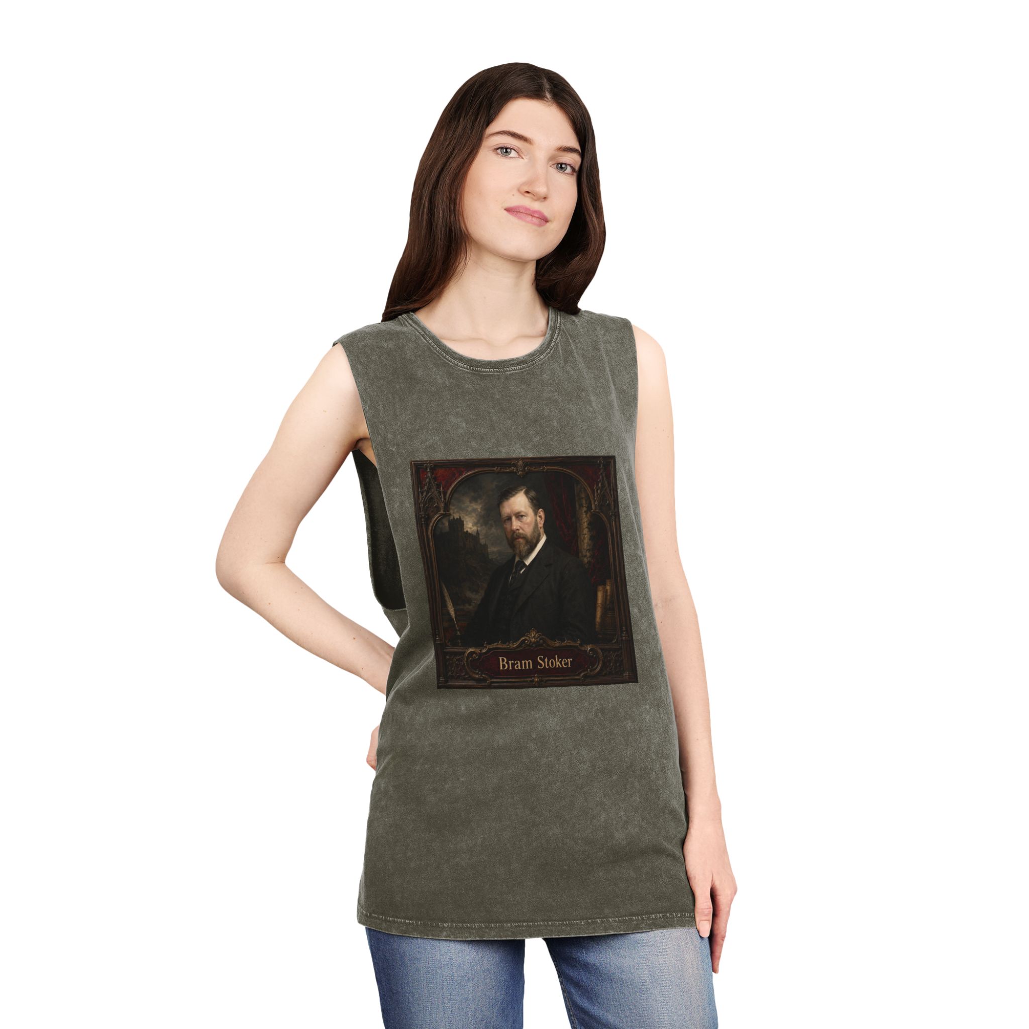 Bram Stoker Unisex Stonewash Tank Top - Image 8