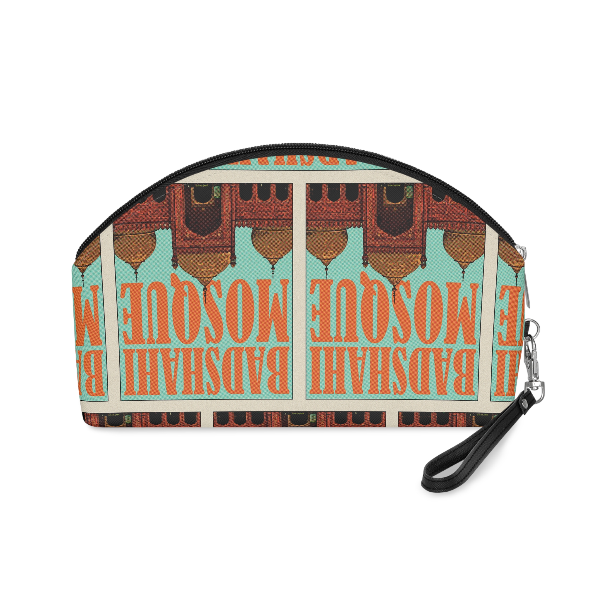Badshahi Mosque Retro Travel Poster Makeup Bag - Image 2