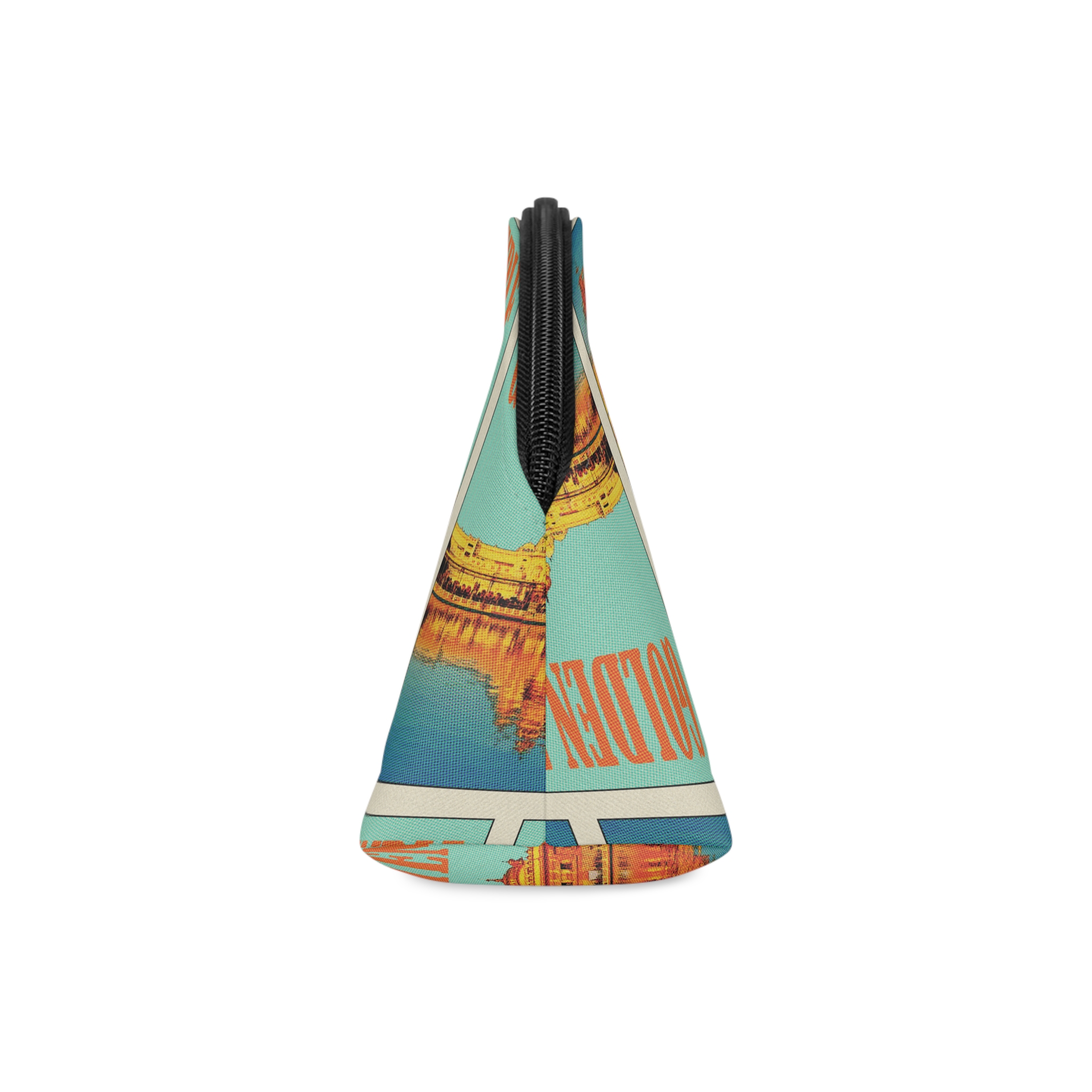 Golden Temple Retro Travel Poster (1) Makeup Bag - Image 4