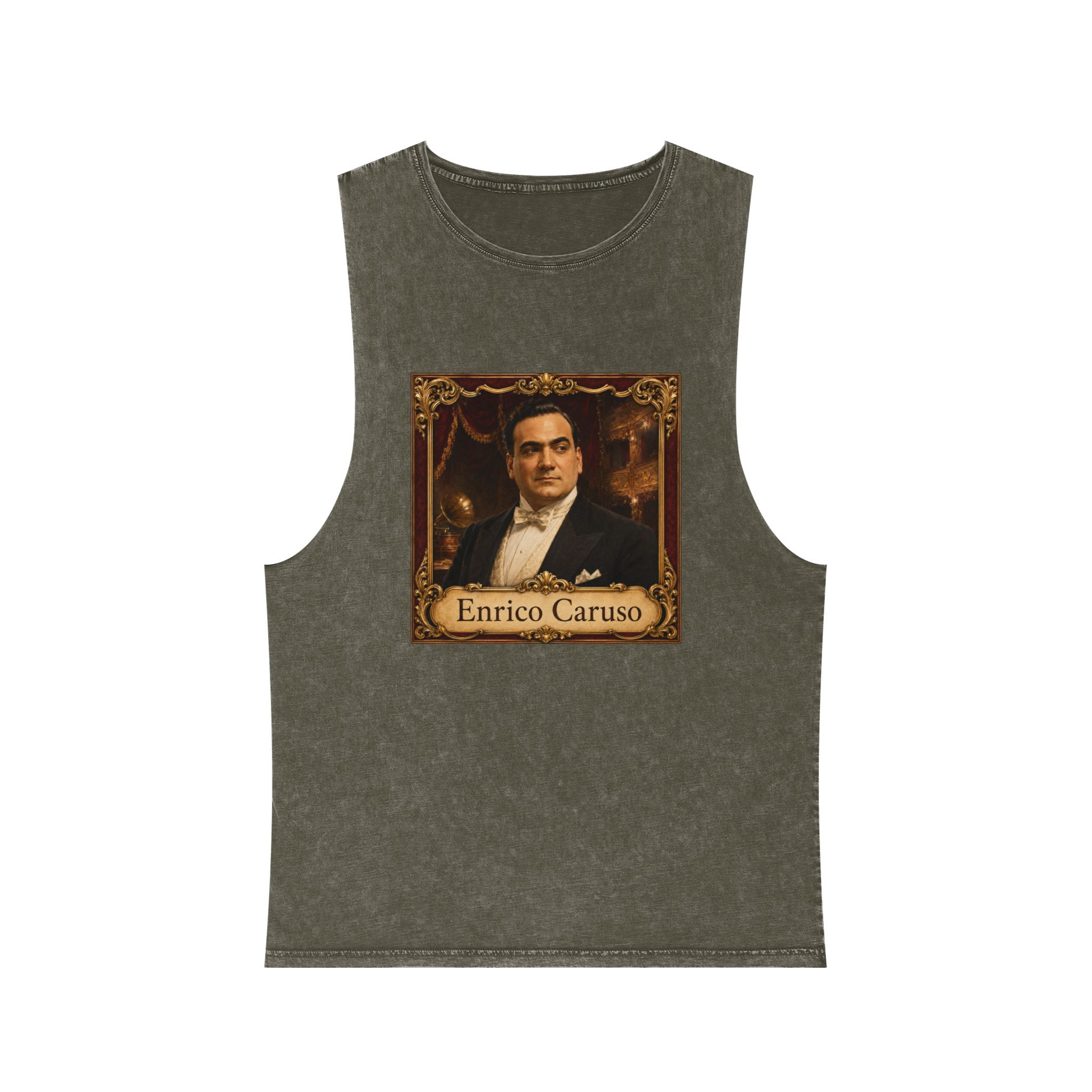 Enrico Caruso Unisex Stonewash Tank Top - Image 5