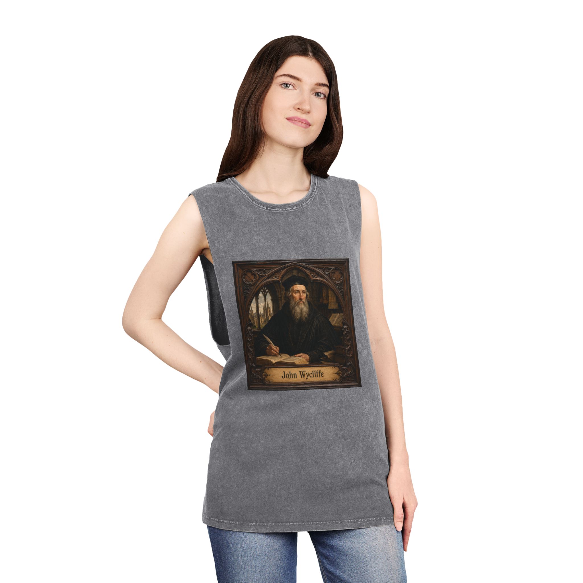 John Wycliffe Unisex Stonewash Tank Top - Image 12