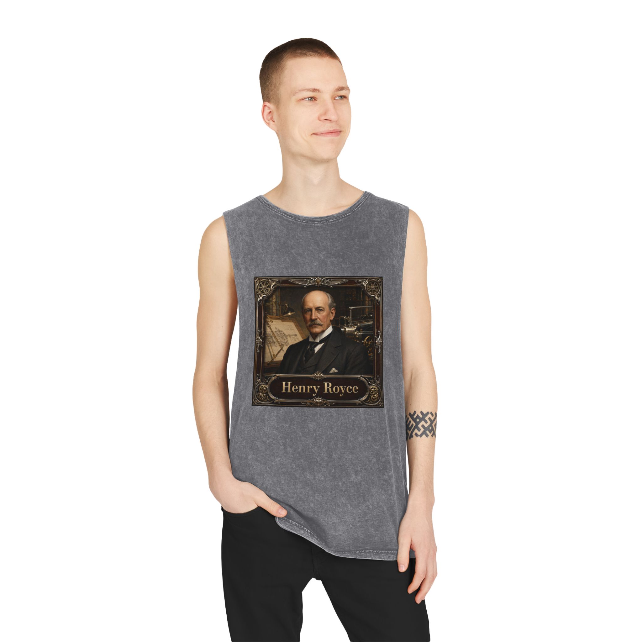 Henry Royce Unisex Stonewash Tank Top - Image 11