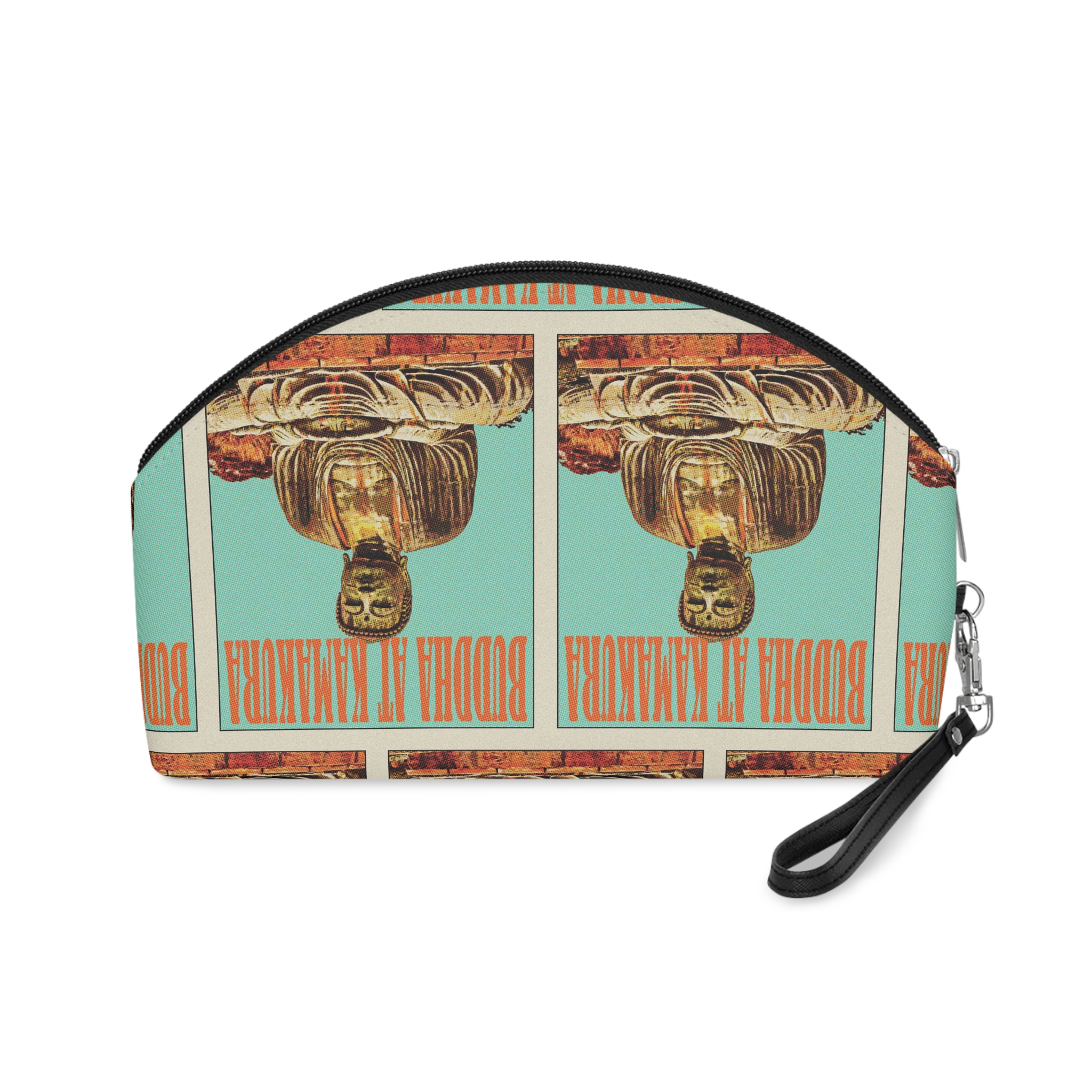 Buddha Kamakura Retro Travel Poster (1) Makeup Bag - Image 2