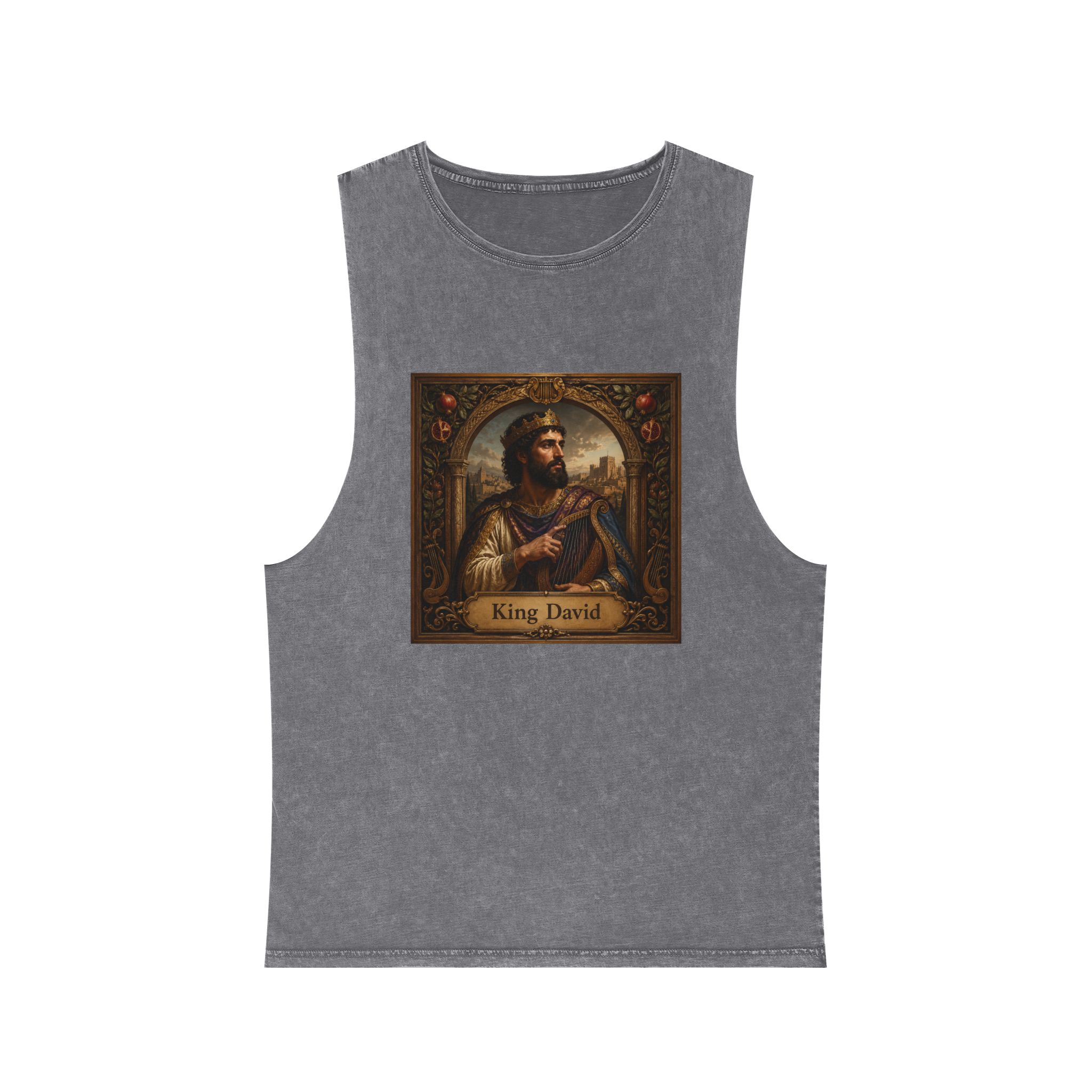 King David Unisex Stonewash Tank Top - Image 9